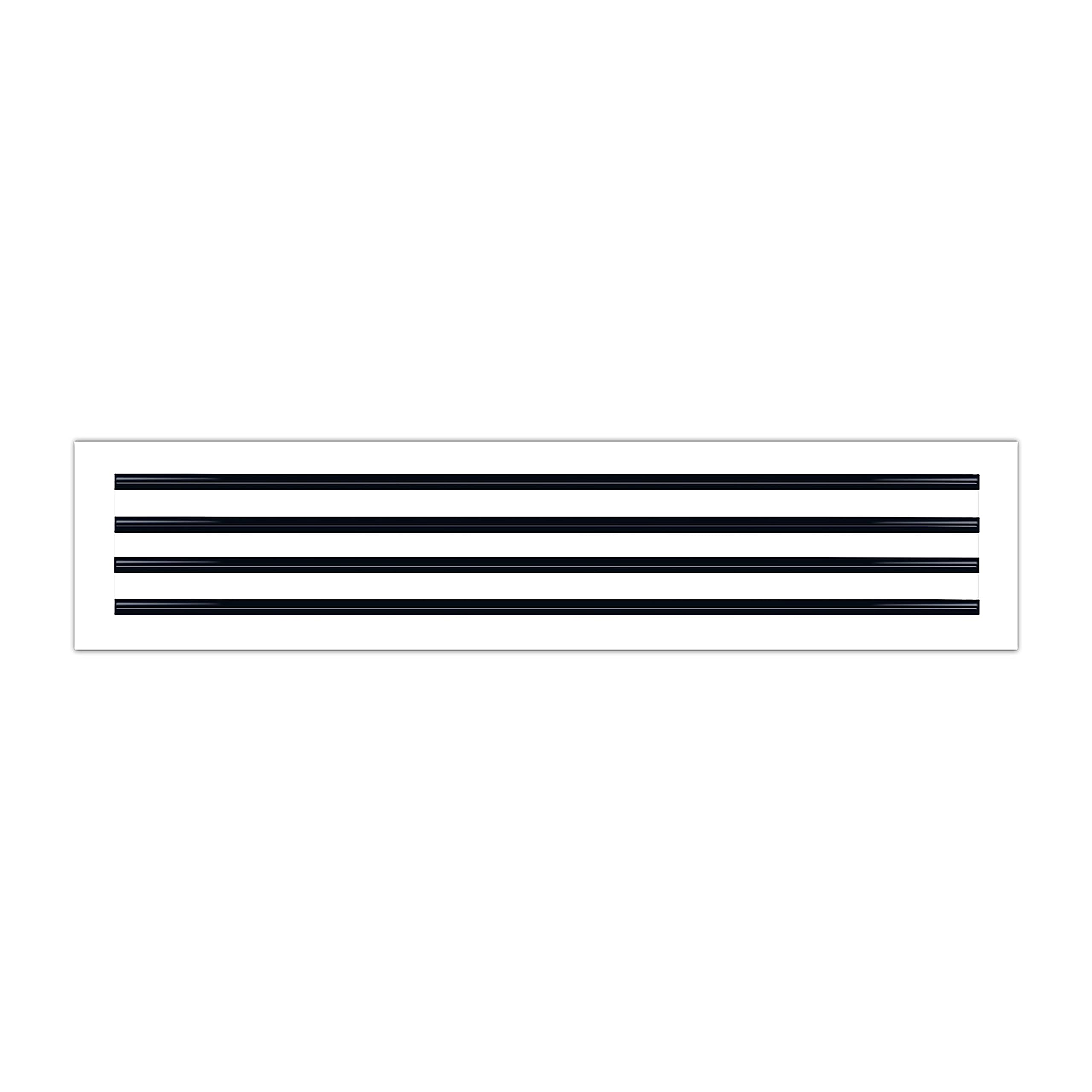 36x8 Modern AC Vent Cover - Decorative White Air Vent Grille - Standard Linear Slot Diffuser for Ceiling, Walls & Floors - Texas Buildmart - Perfect for Home, Office & Commercial Spaces
