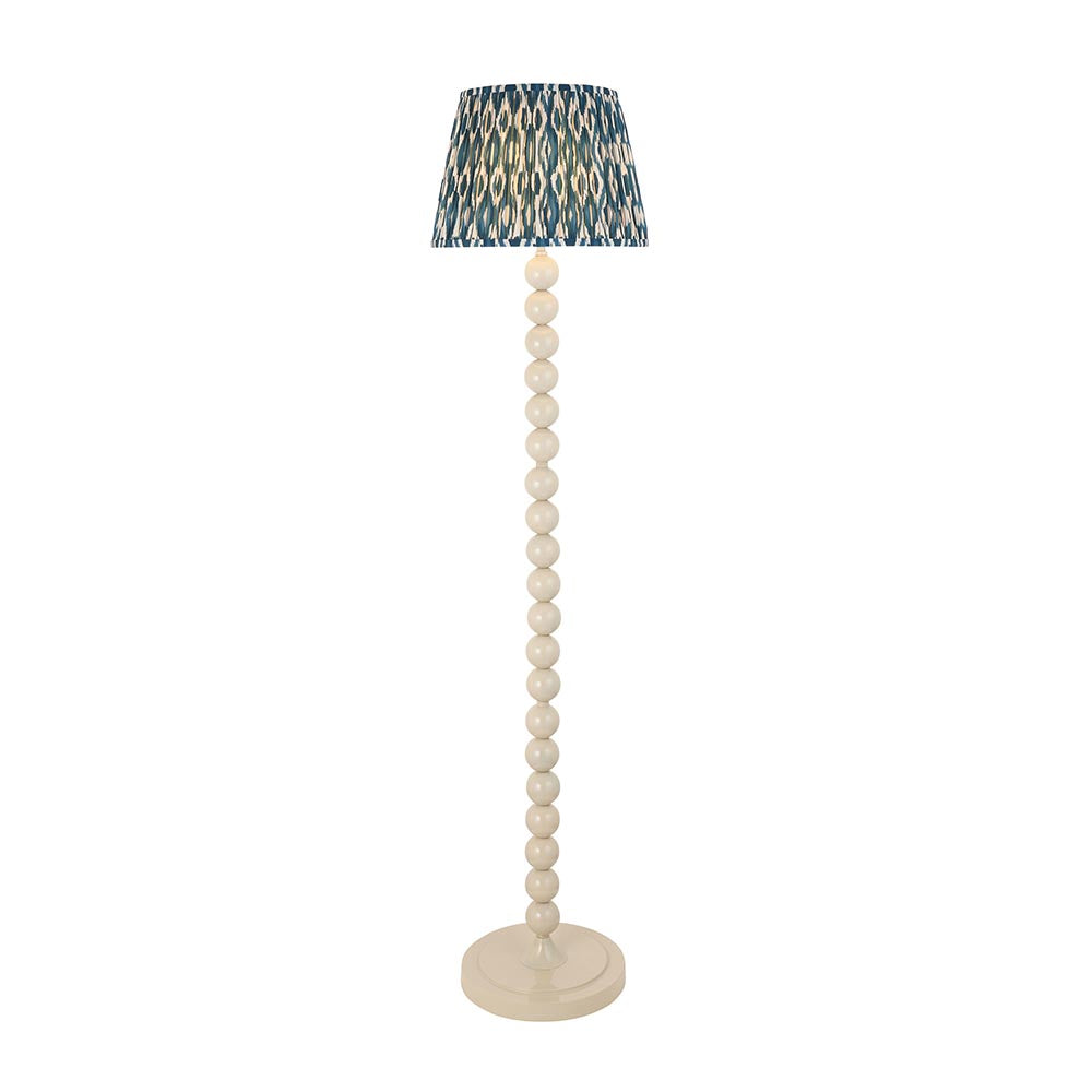 Auralis Ikat Floor Lamp with E27 Socket - Modern Handwoven Design for Living Room, Bedroom & Office Lighting