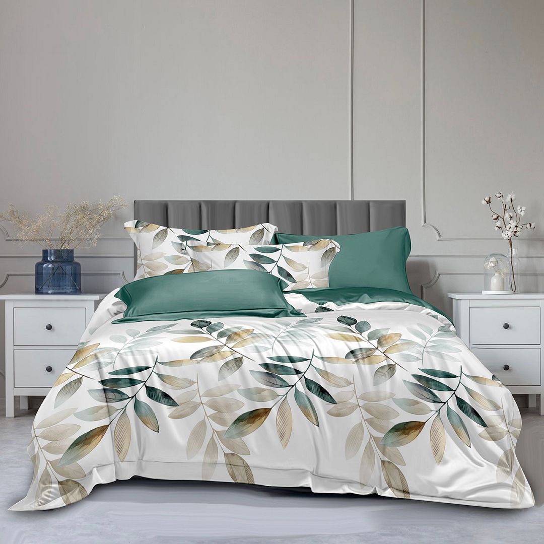 Premium King Size Quilt Cover Set - Soft Autumn Pattern Duvet Cover with Pillowcases - Cozy Bedding for Fall & Winter Seasons | Perfect for Master Bedroom, Guest Room & Seasonal Home Decor