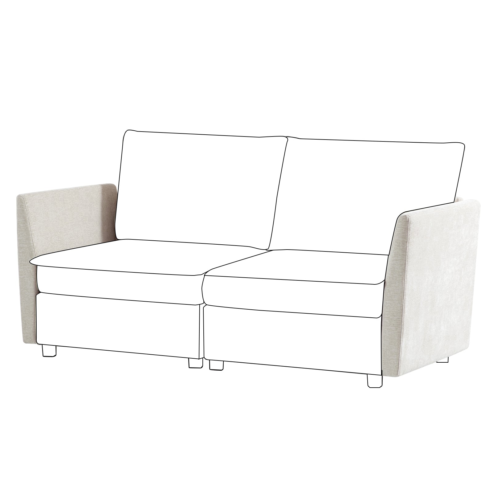 Harmetrix Oversized Soft Sectional Couch Accessories - Cushions, Throws & Covers for Ultimate Comfort | Perfect for Living Room, Family Room & Home Theater