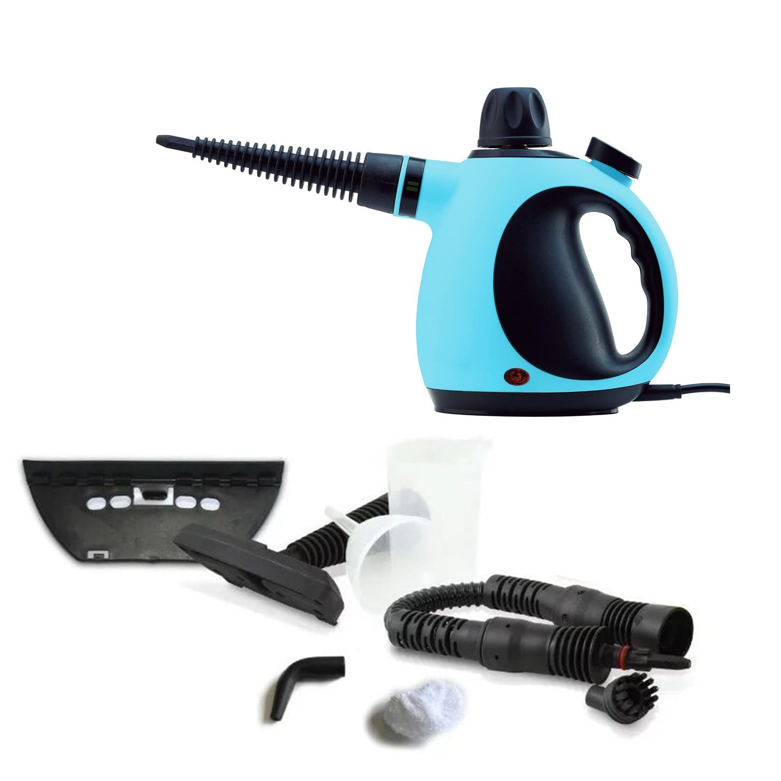 Z&HA Portable Handheld Steam Cleaner - 300ml Large Capacity Multi-Surface Steamer for Floors, Upholstery, Grout & Car Cleaning | All-Natural Sanitizer | Home, Kitchen & Auto Use (Blue)