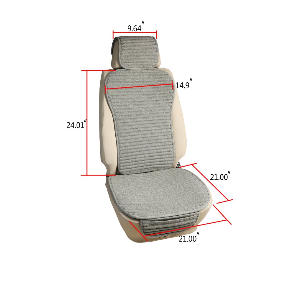 Universal Buckwheat Hull Car Seat Covers Backrest - Airbag Compatible, Breathable & Comfortable (1 Pack, Black) - Perfect for Long Drives, Commuting & Road Trips