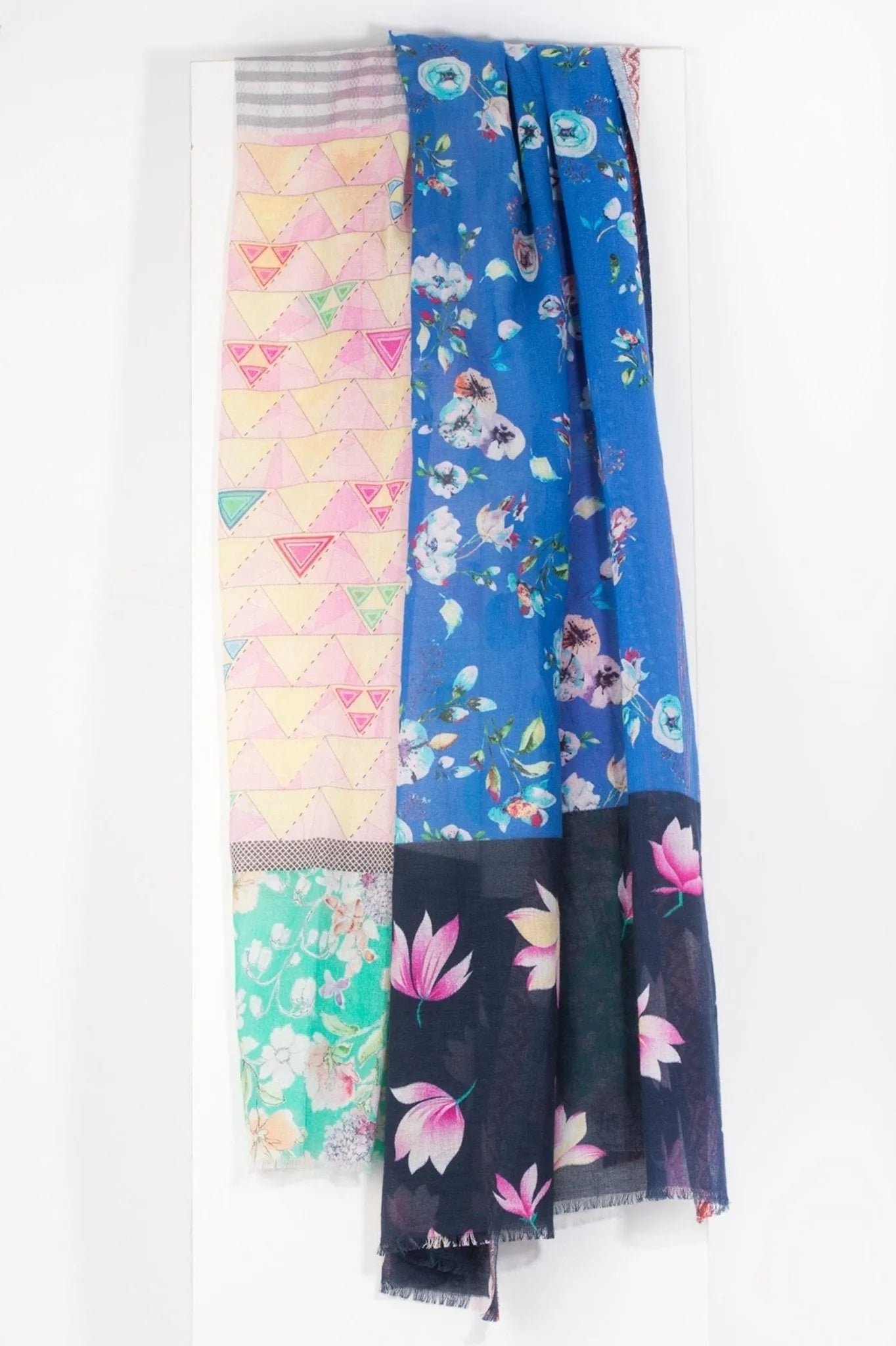 Stylish Multi-Pattern Floral Scarf for Women - Lightweight Fashion Accessory for Spring, Summer & Fall - Perfect for Outfits, Gifts & Travel
