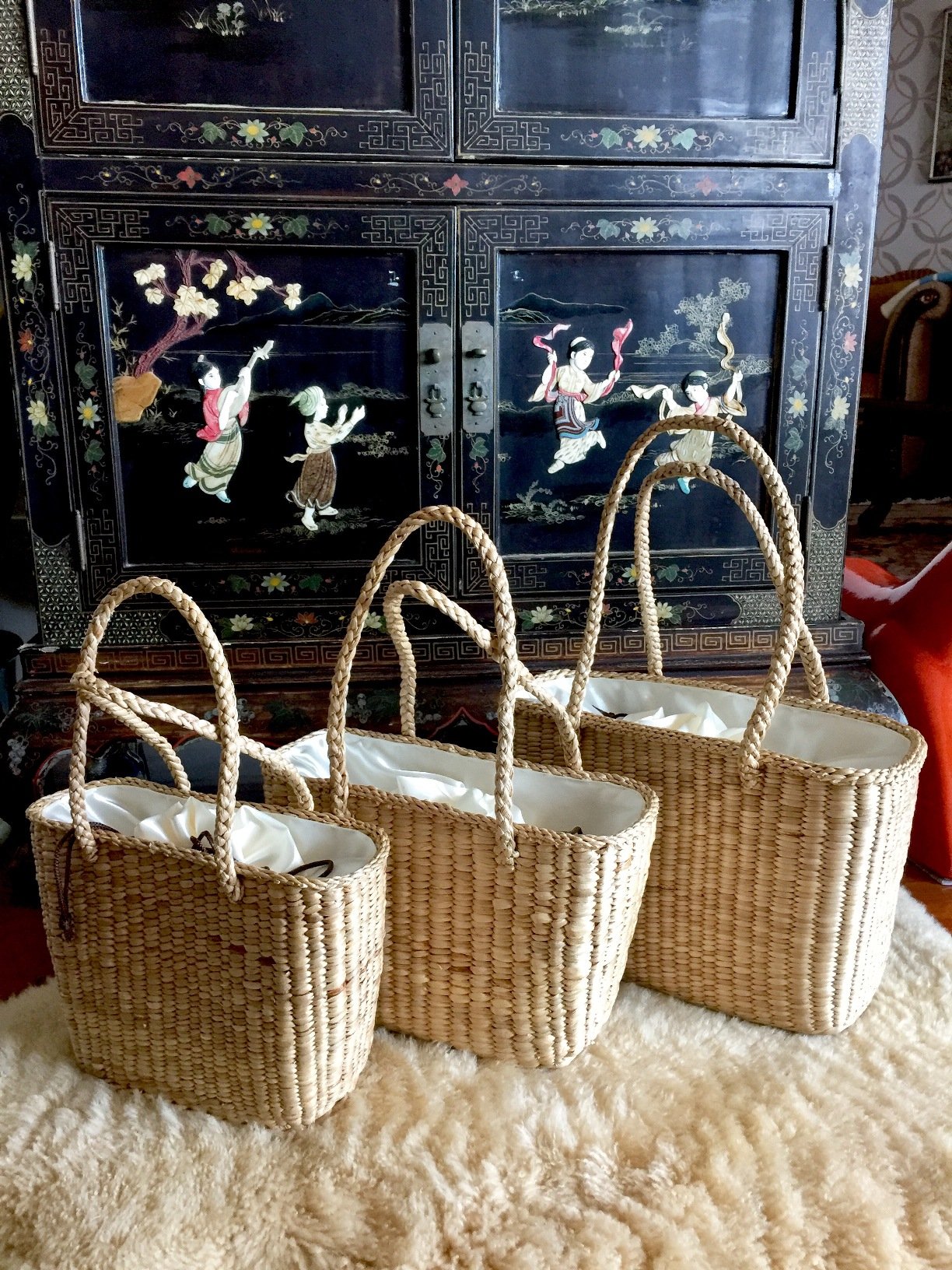 Handwoven Straw Tote Bag for Women - Natural Woven Beach Bag with Leather Handles - Perfect for Summer, Vacation, Shopping and Beach Outings