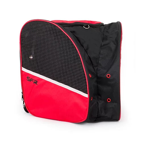 SFR Skate Backpack for Men & Women - Durable Waterproof Skateboarding Backpack with Laptop Compartment, Black & Red - Perfect for School, Work, Travel & Skateboarding