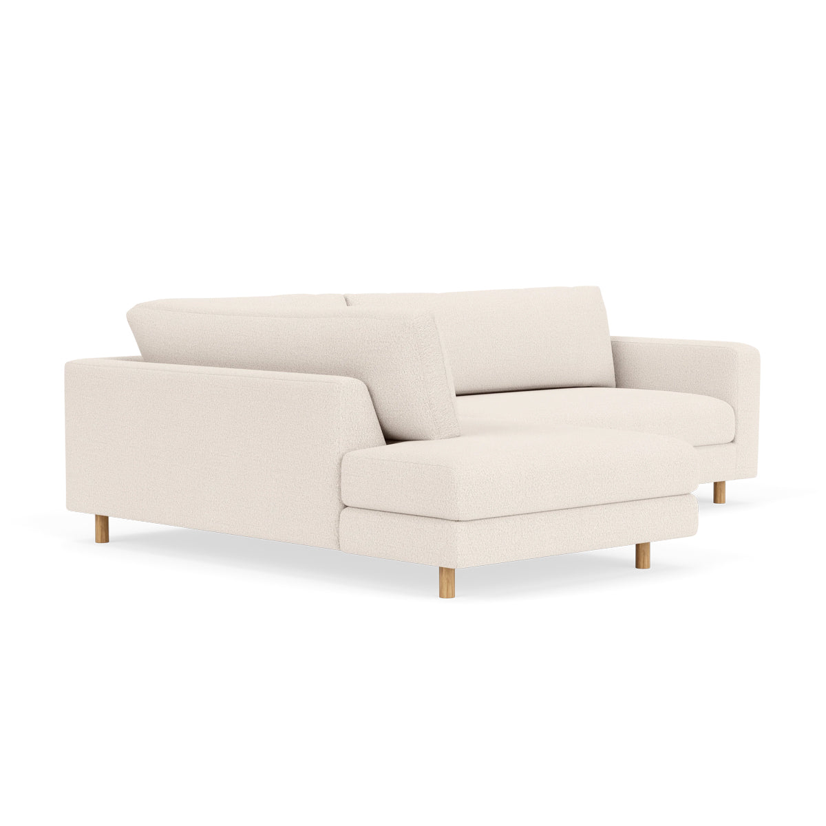 Douglas Boucle Left Corner Sofa - Modern L-Shaped Sectional Couch for Living Room, Lounge & Small Spaces | Soft Fabric Upholstery, Comfortable Seating | Perfect for Apartments, Home Theater & Family Gatherings
