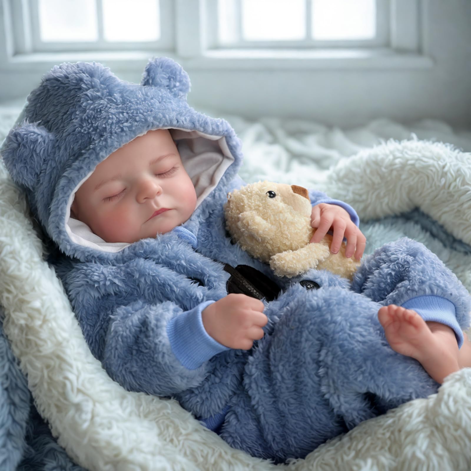 Lifelike Reborn Baby Doll Noah - 20 Inch Realistic Newborn Baby Boy Doll with Soft Body & Poseable Limbs - Includes Feeding Kit & Gift Box - Perfect for Kids 3+ (Great for Role Play, Gift Giving & Emotional Comfort)