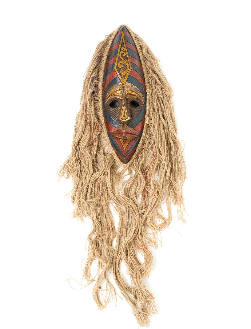 Hand Carved African Tribal Warrior Protection Mask - Large OMA Wall Hanging Decor, Authentic African Wall Art for Home & Office | Perfect for Boho Decor, Cultural Display & Unique Gift