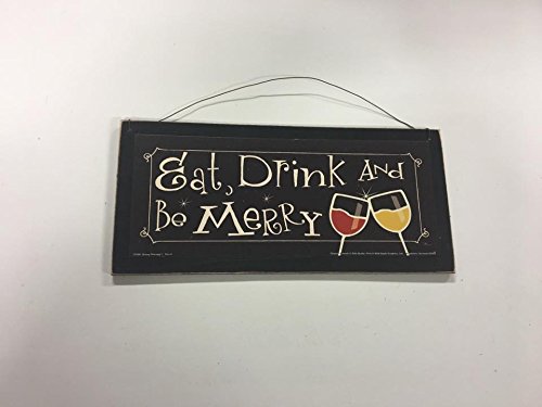 Wooden Wall Art Sign for Bar Pub Kitchen Decor - Cocktail & Wine Theme