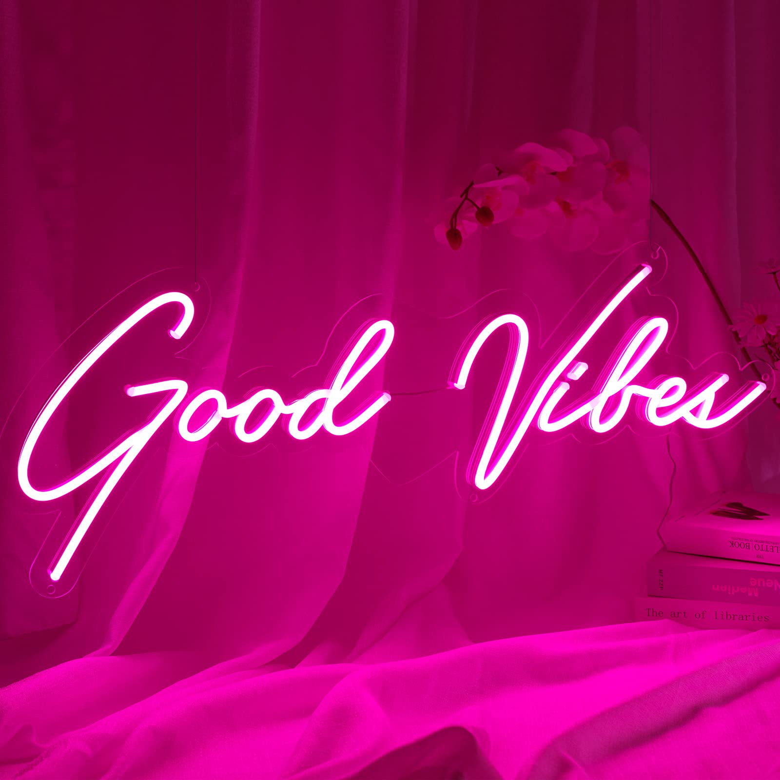 Good Vibes Pink Neon Sign - 30