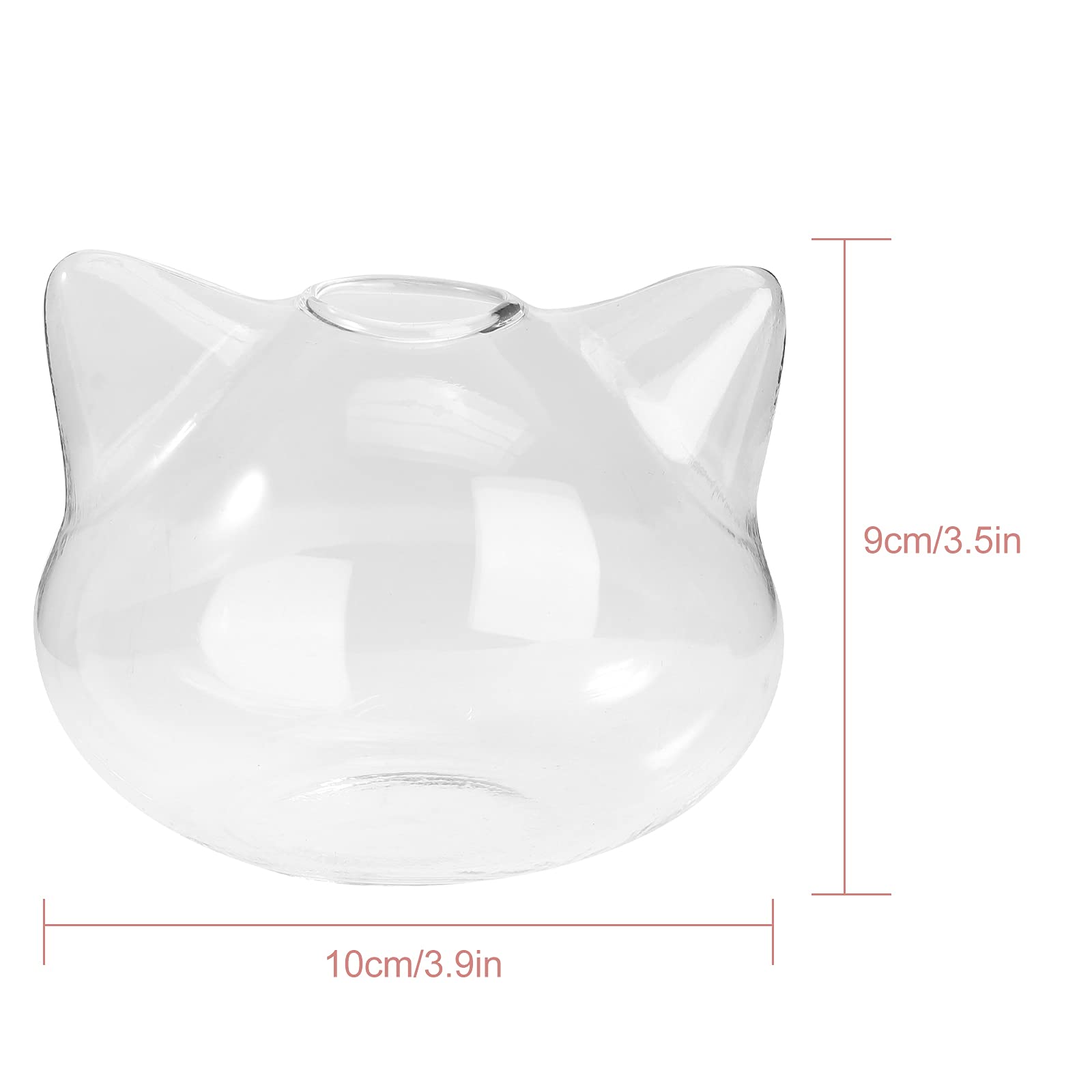 ARTIBETTER 1pc Glass Cat Vase for Indoor Plants - Perfect for Succulents, Small Flowers & Home Decor in Living Room, Office or Bedroom