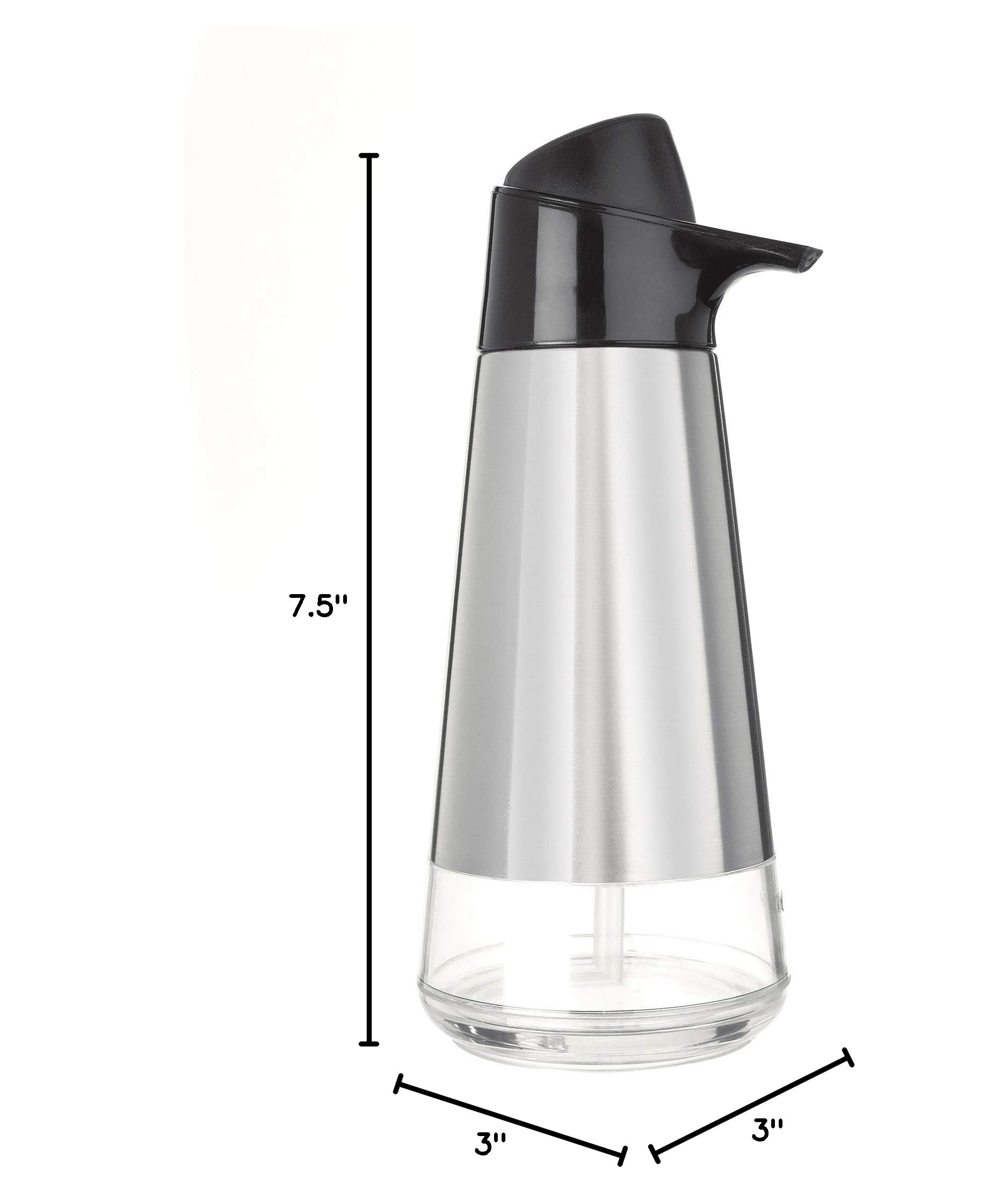 OXO Good Grips Stainless Steel Soap Dispenser - Hands-Free Automatic Liquid Soap Pump for Kitchen, Bathroom & Office - Easy Press Design for Mess-Free Use
