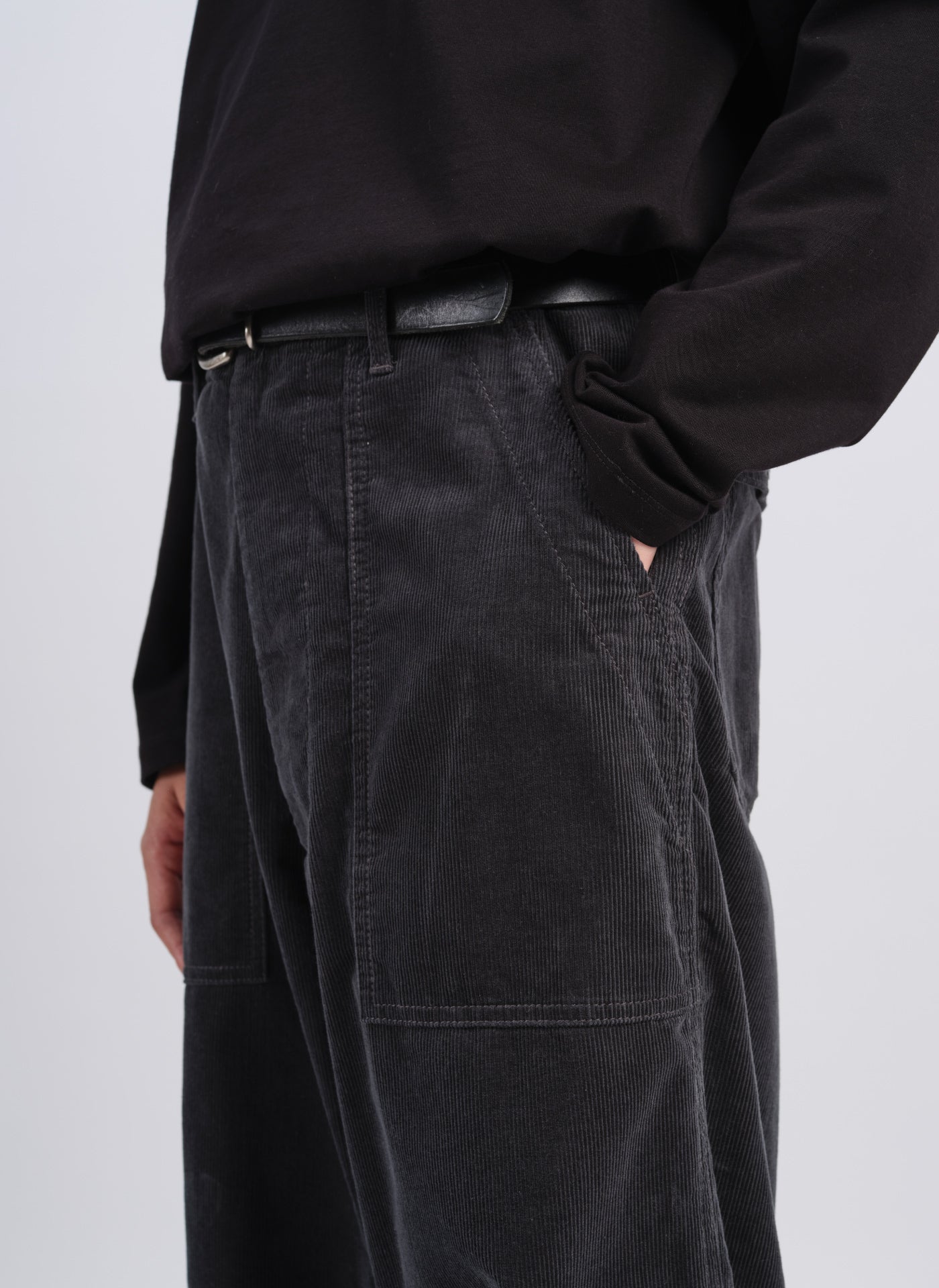 14W Corduroy Wide Tapered Baker Pants for Women - Comfortable High Waisted Work Pants for Baking, Cooking & Casual Wear