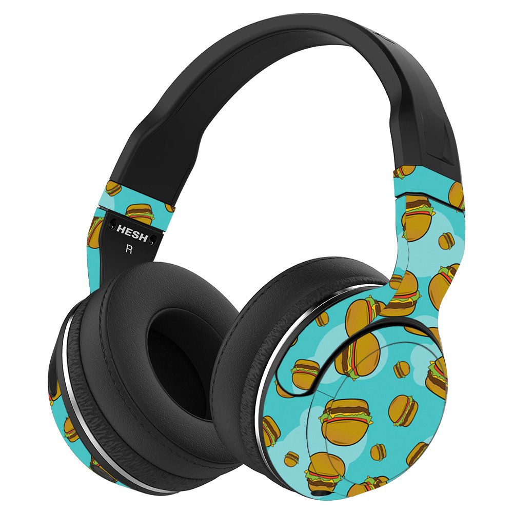 MightySkins Vinyl Wrap Cover for Skullcandy Hesh 2 Wireless Headphones - Burger Heaven Design | Protective & Durable Skin | Easy to Apply & Remove | Made in USA | Perfect for Gaming, Travel & Music Lovers