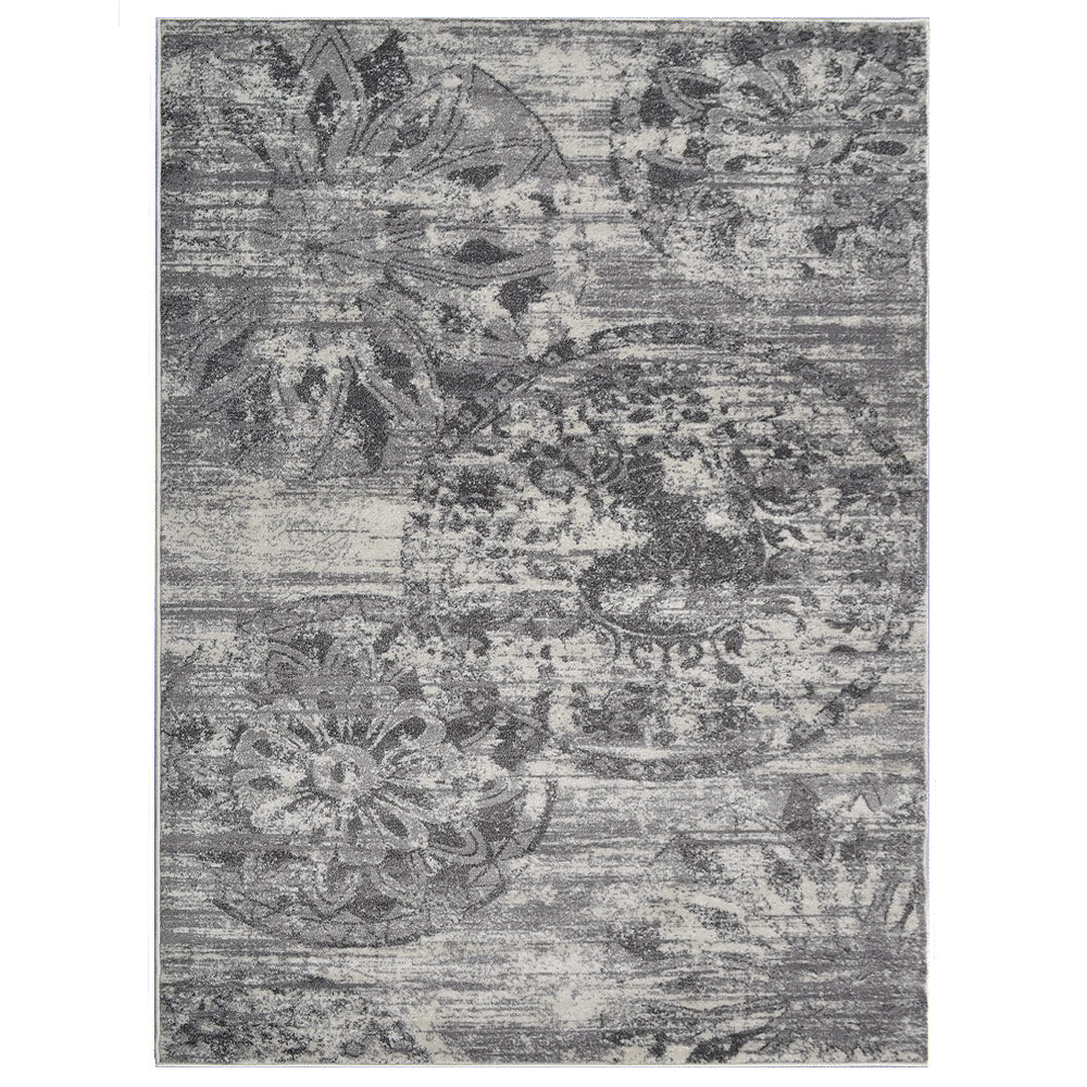 Modern Cityscape Machine Woven Area Rug - Non-Slip Living Room Carpet for Home & Office Decor