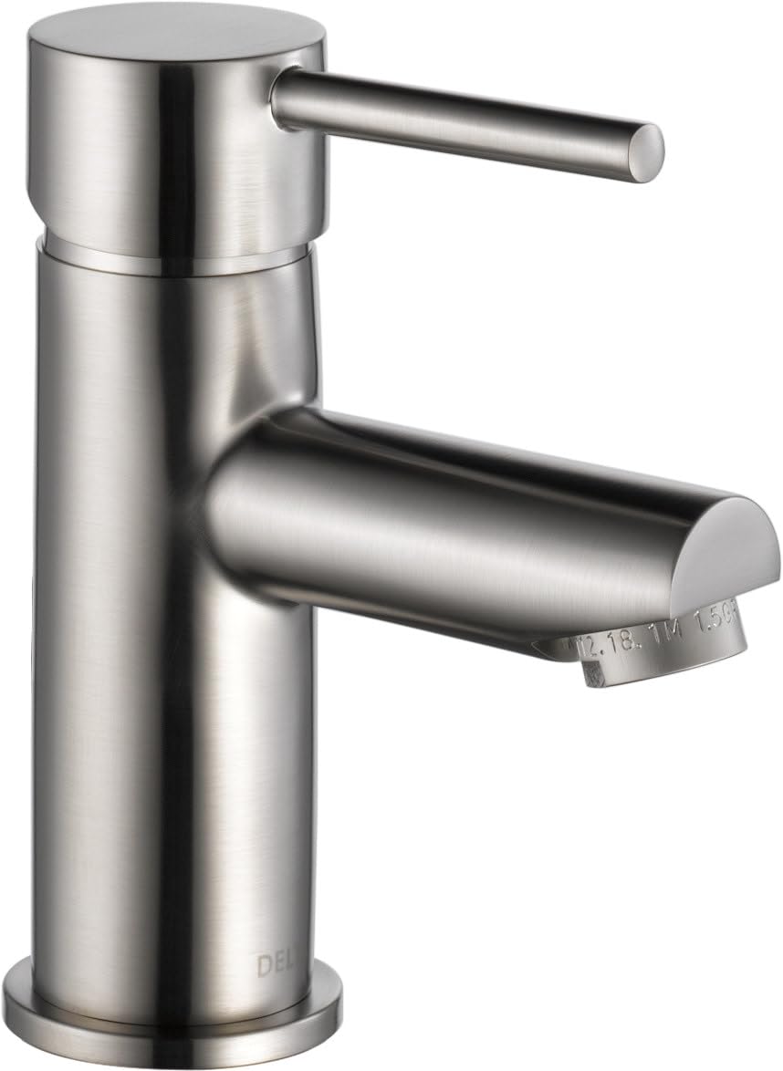 Delta 559LF-SSPP Modern Single-Handle Bathroom Sink Faucet - Brushed Nickel Finish, 7.25
