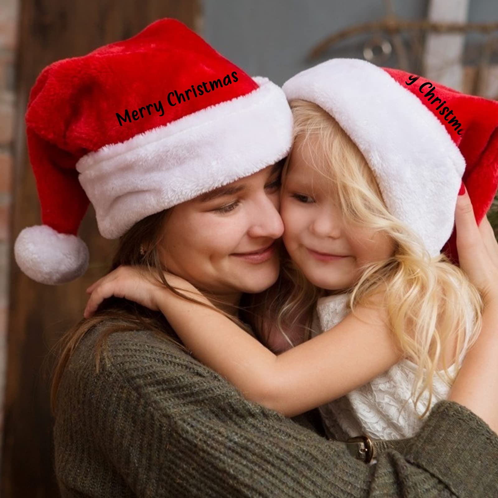 Personalized Santa Hats with Names for Adults & Kids - Custom Christmas Party Hats for Holiday Celebrations, New Year Events & Family Gatherings