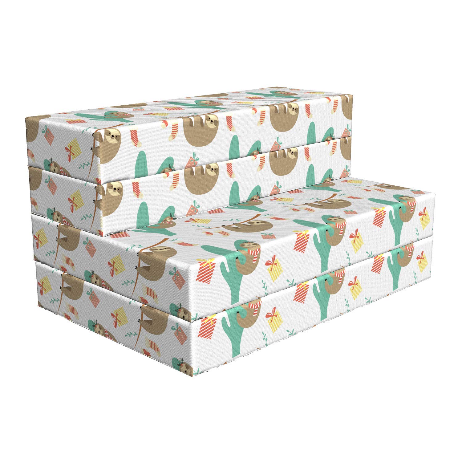 Ambesonne Christmas Sloth Print Foldable Mattress - 74.8