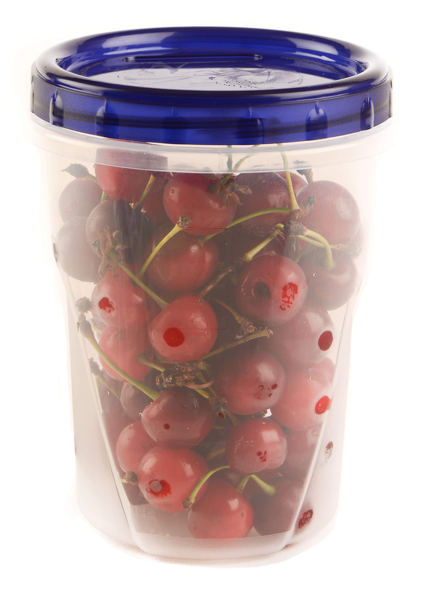 (32 Pack) 48oz BPA-Free Airtight Food Storage Containers with Twist Seal Lids - Leak Proof Reusable Plastic Canisters for Meal Prep, Lunch, Snacks & On-the-Go | Stackable Deli Containers for Kitchen, Office & Picnics