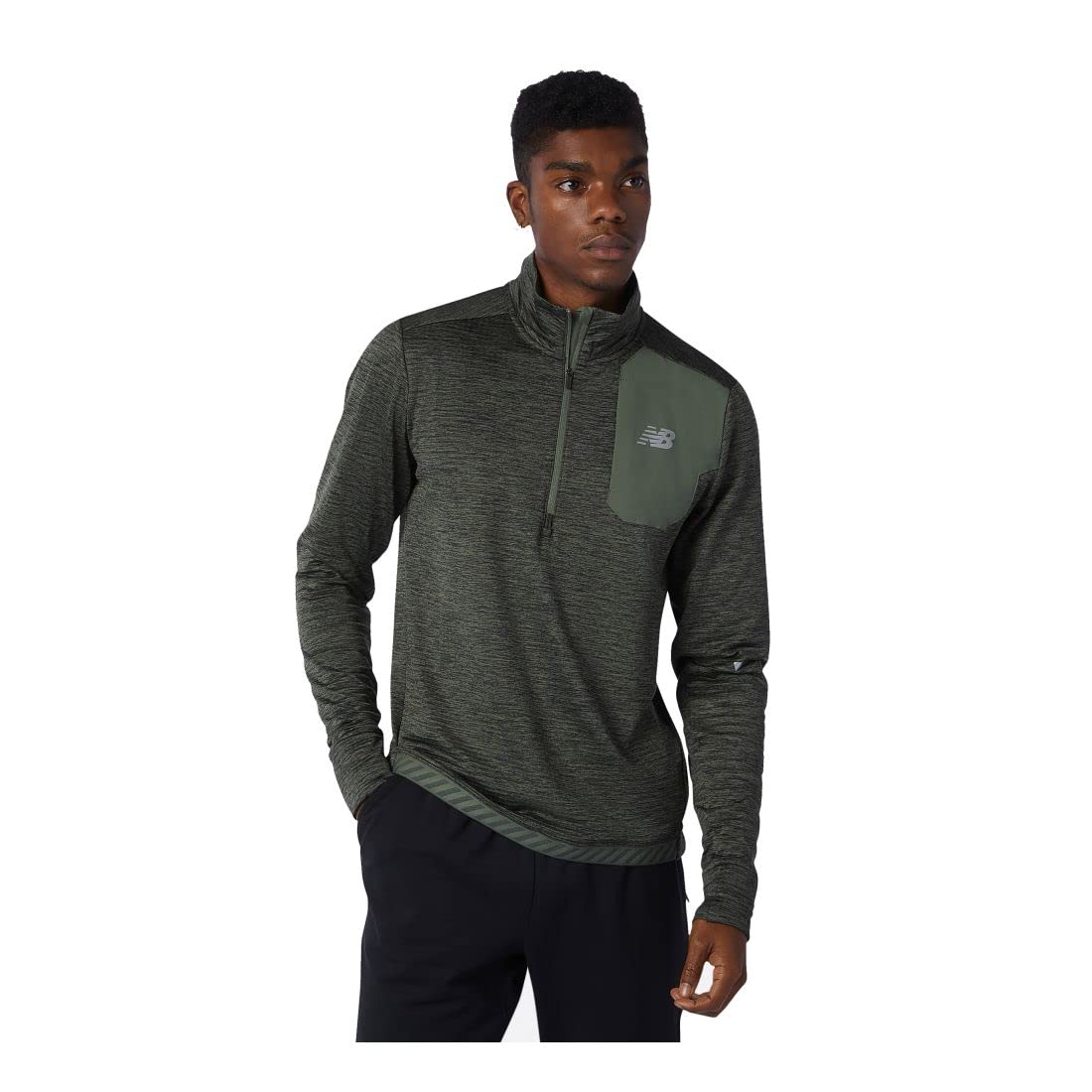 New Balance Men's Nb Heat Grid Half Zip Running Shirt - Lightweight Performance Top for Jogging, Gym & Outdoor Workouts