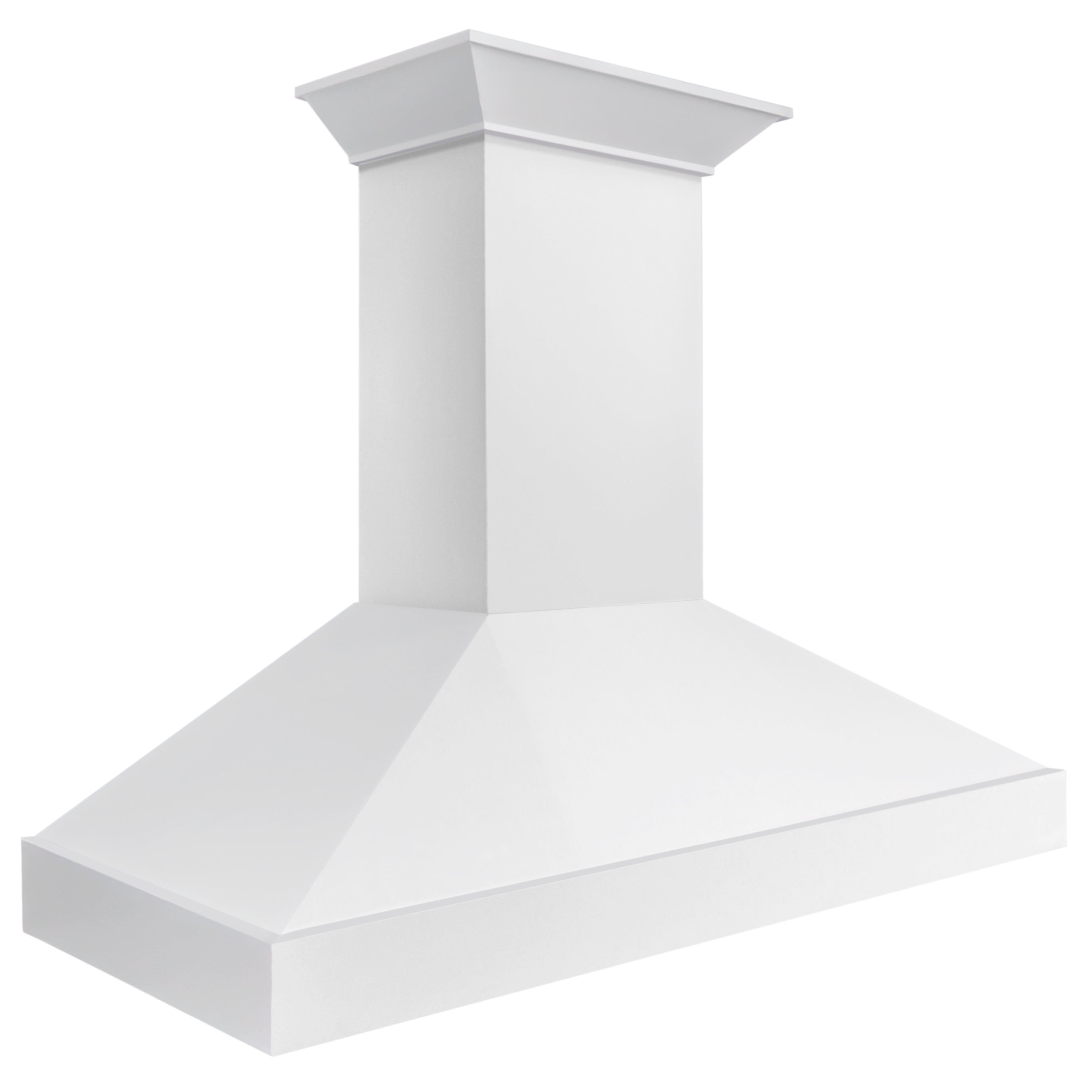 ZLINE 48 Inch Wooden Wall Mount Range Hood in Smooth Bright White Finish (KBWW 48) - Powerful Kitchen Ventilation for Modern Homes & Restaurants