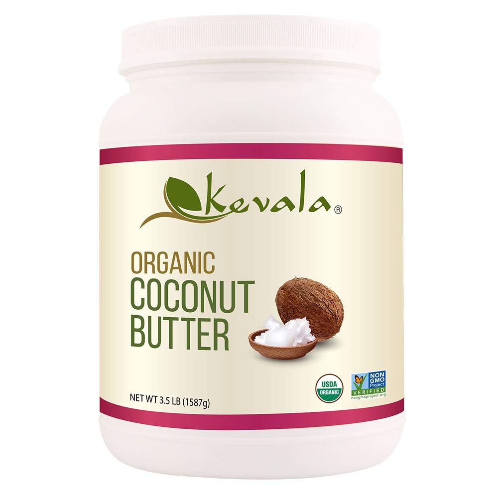 Kevala Organic Coconut Butter - 3.5 lb (56 oz) - Raw, Unrefined, Vegan - Perfect for Smoothies, Baking & Healthy Snacks - Coconut Spread & Butter Alternative