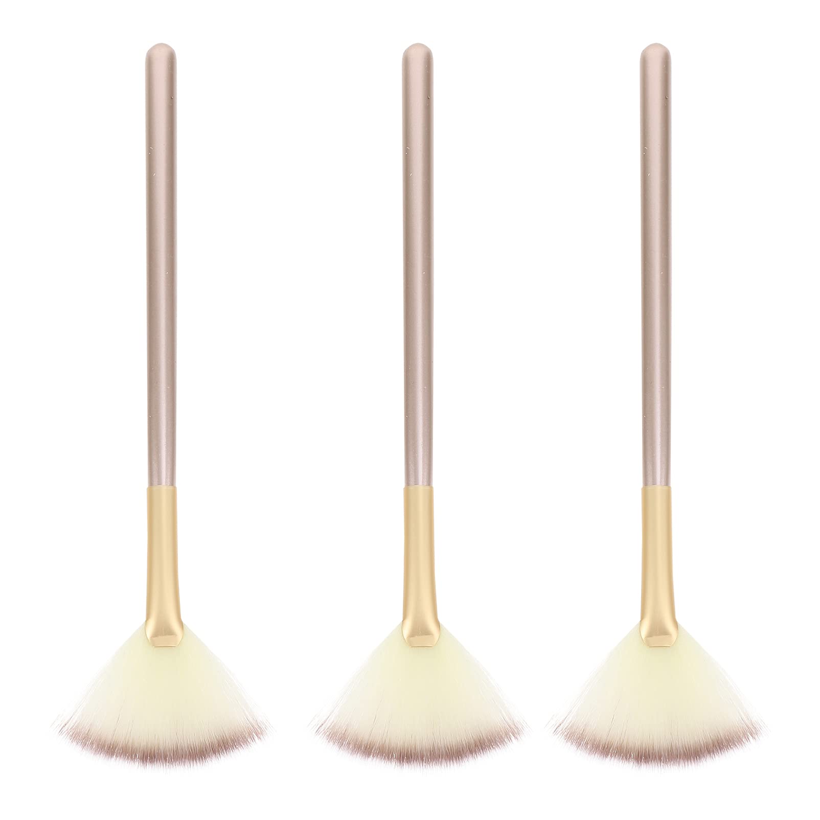 Professional Fan Makeup Brush Set - Powder & Highlight Cosmetic Fan Brushes for Women & Girls | Perfect for Contouring, Blending & Flawless Makeup Application