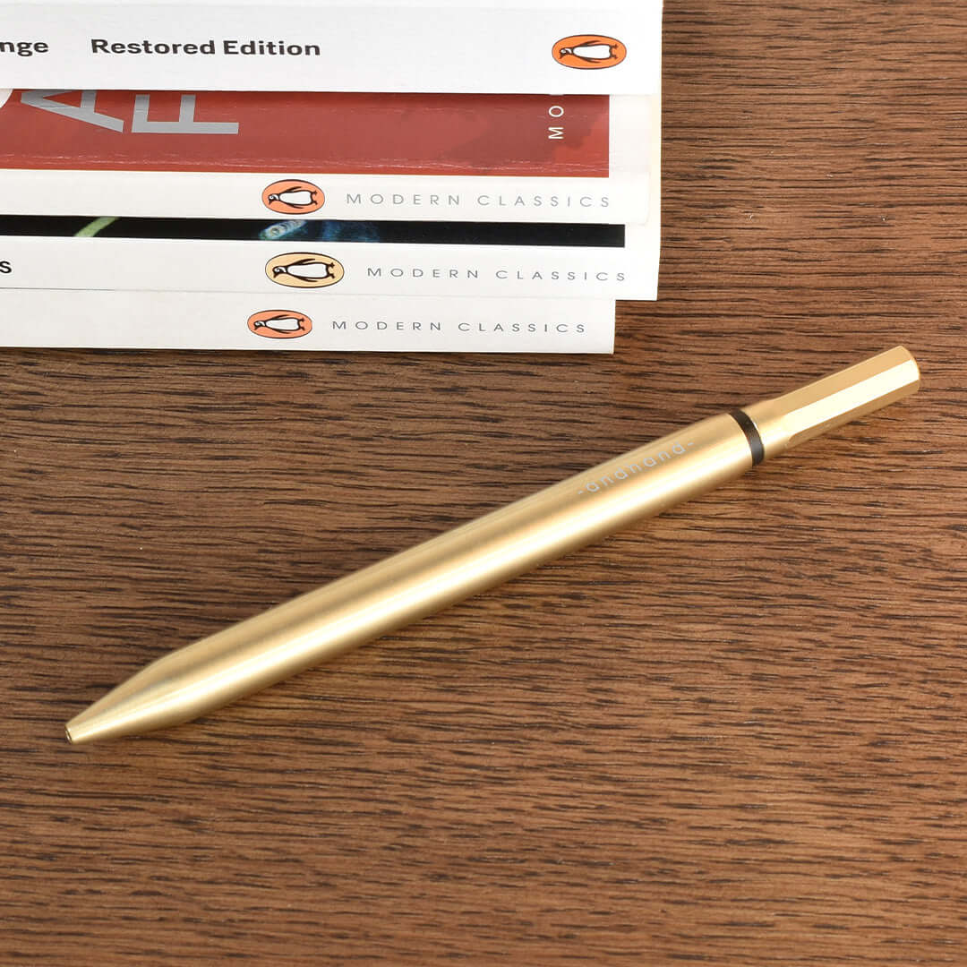 Premium Andhand Method Retractable Ballpoint Pen - Brass Body with Smooth Writing for Office, School & Business Gifts | Elegant Everyday Carry (EDC) Writing Instrument