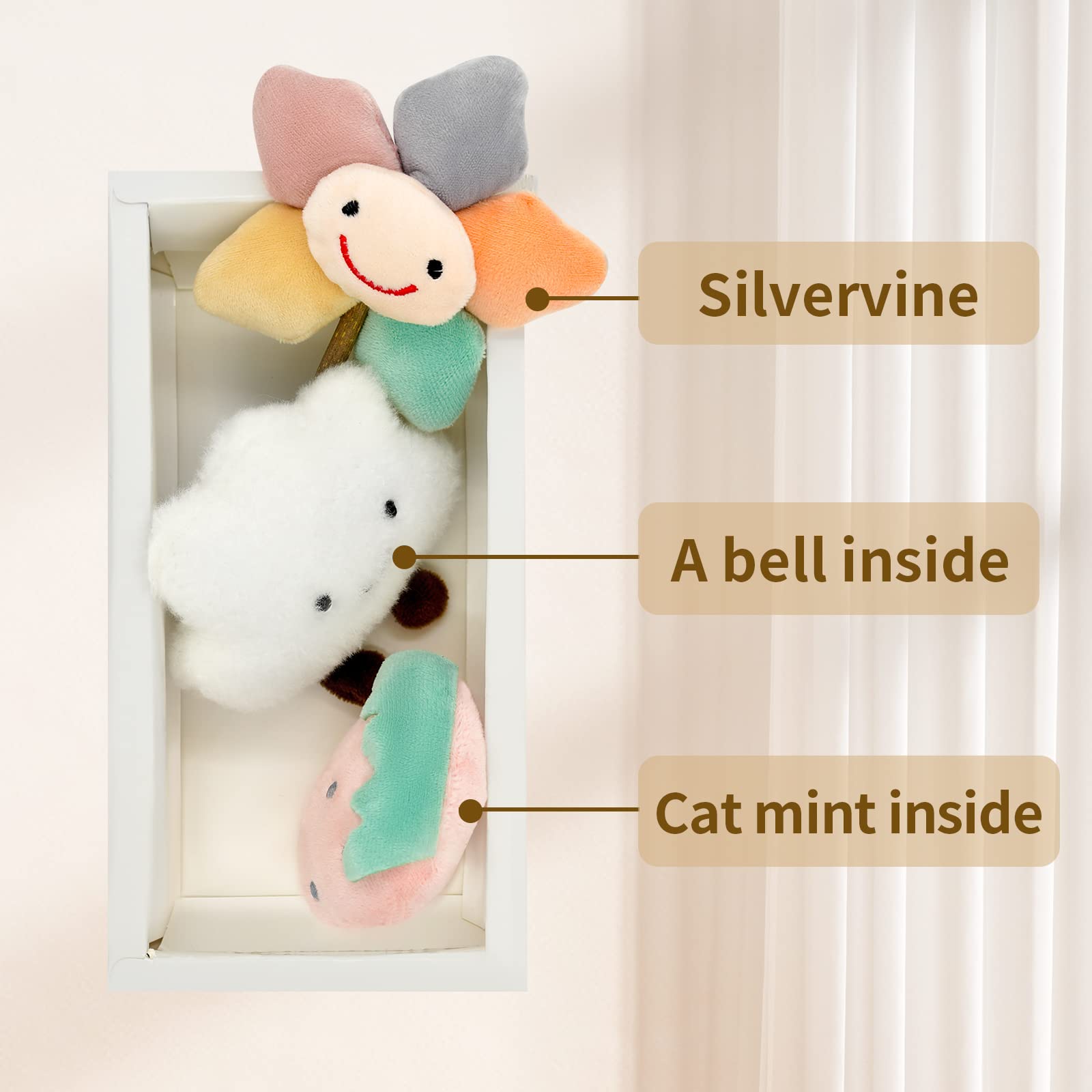 3Pcs Durable Catnip Toys for Indoor Cats - Bite Resistant Chew Toys for Teething Kittens, Fun Playtime & Stress Relief | Perfect for Playtime, Training & Bonding with Your Feline Friend