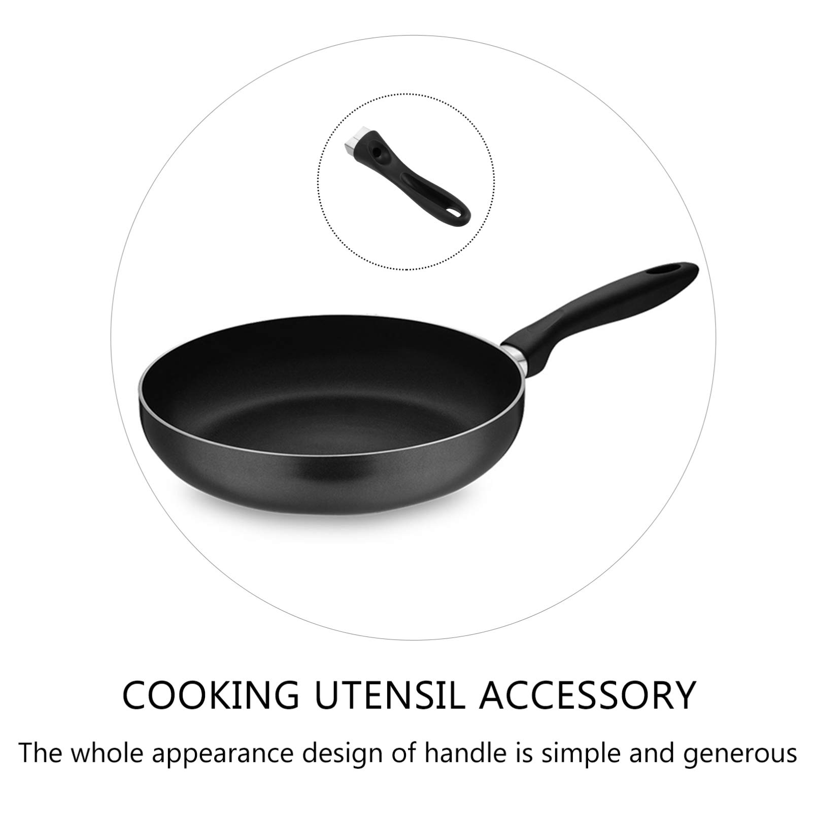 Luxshiny Replacement Pan Handles - 2 Pack Non-Slip Cookware Handles for Frying Pans, Pots & Saucepans - Heat Resistant & Ergonomic Design for Safe Cooking & Baking