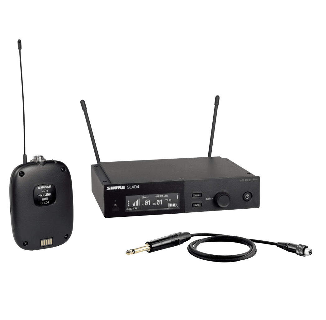 Shure SLXD14 Wireless Microphone System with SLXD1 Bodypack Transmitter - Professional Wireless Lavalier Mic for Live Performances, Public Speaking & Studio Recording