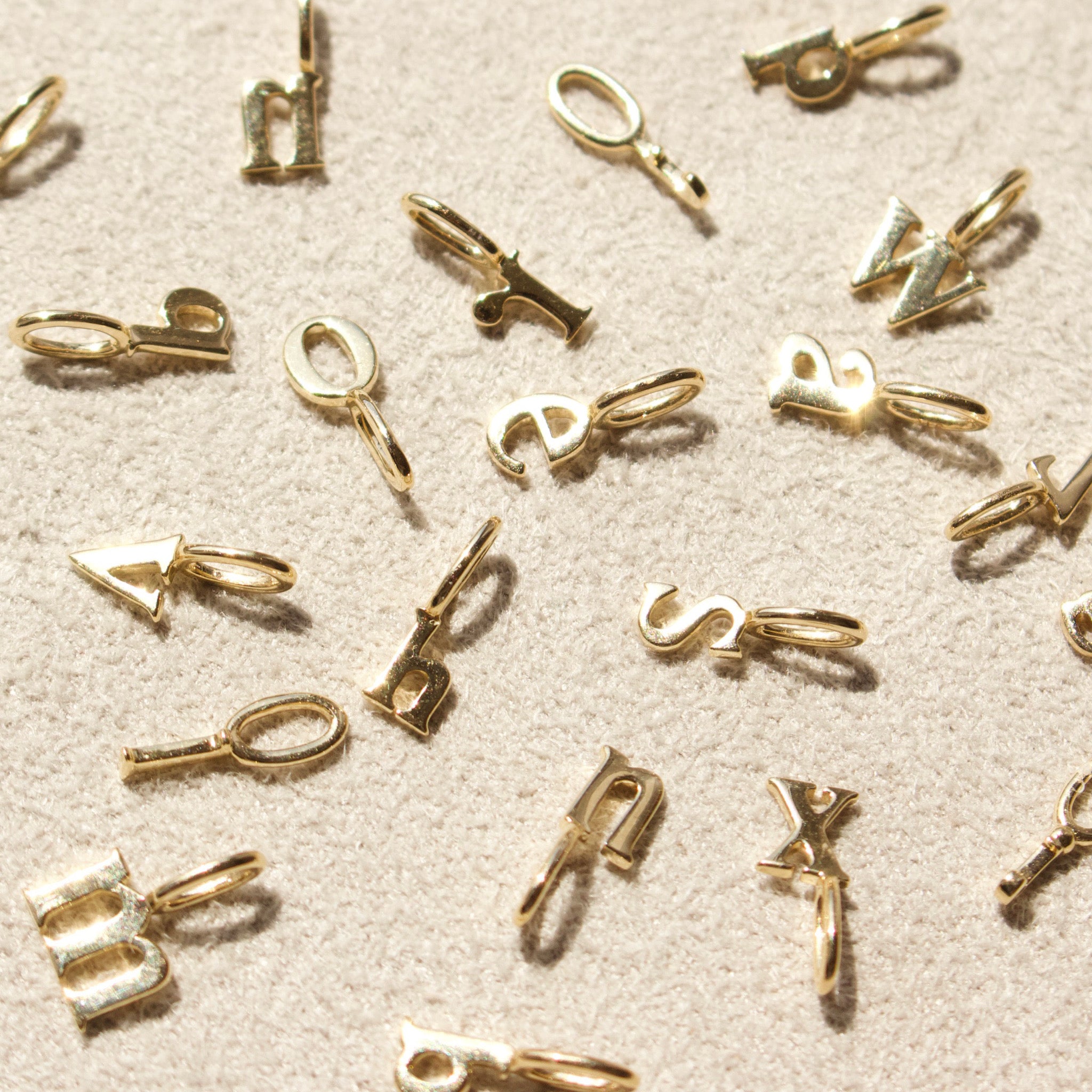 9K Solid Yellow Gold Initial Charm - Personalized Jewelry for Necklaces & Bracelets - Perfect for Gifts, Birthdays, and Anniversaries