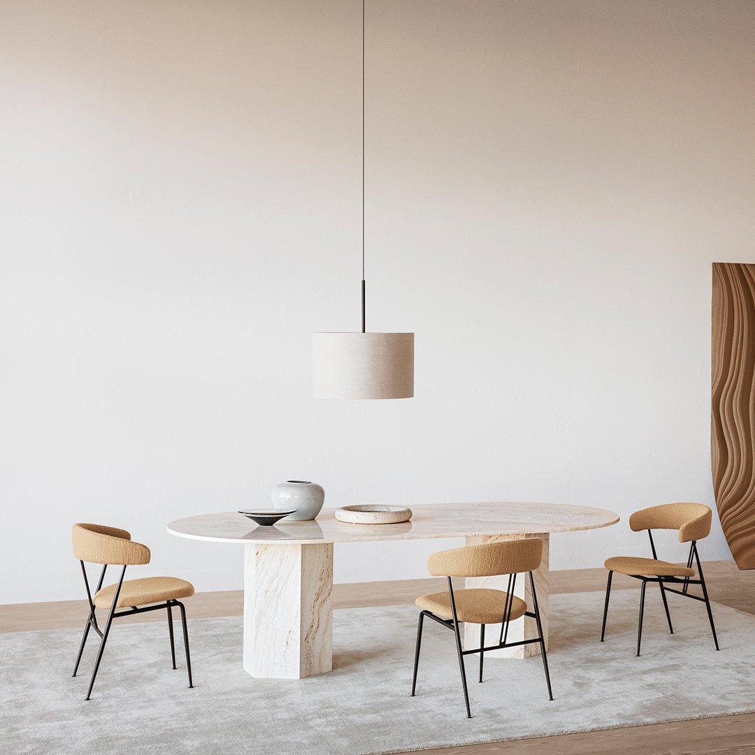 Epic Elliptical Dining Table - Modern Oval Wooden Table for 6-8 People - Perfect for Dining Room, Kitchen, and Entertaining Guests