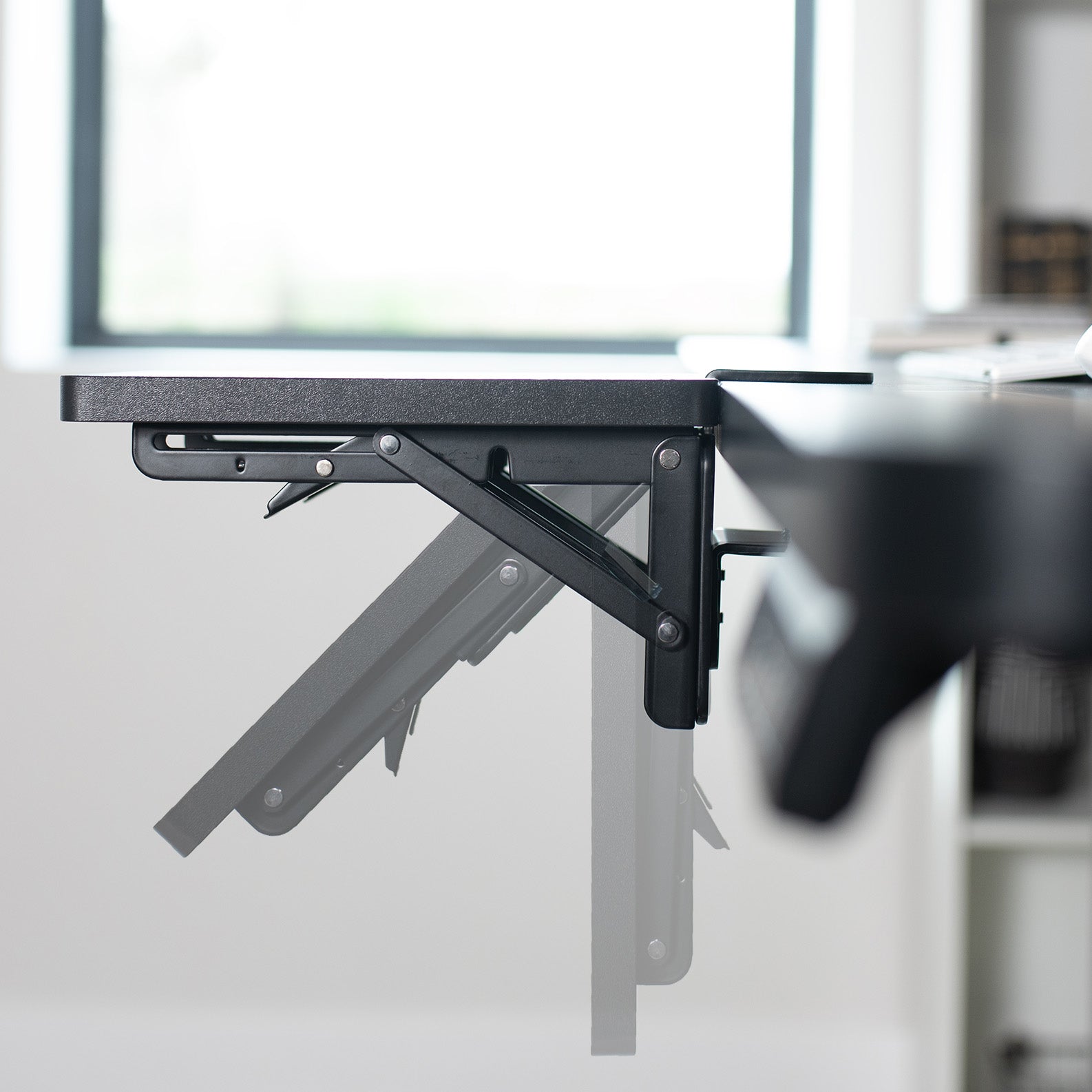 Adjustable Clamp-On Desk Extension - Extra Workspace for Home Office, Study & Gaming - Perfect for Laptops, Monitors & Notebooks
