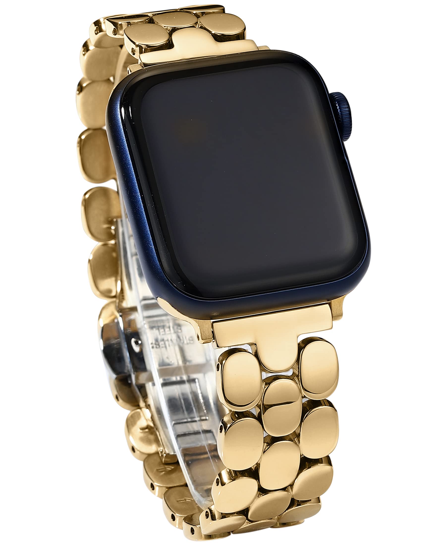 Stylish & Durable Apple Watch Bands for Women - Compatible with 38mm/40mm/41mm/42mm/44mm/45mm/46mm/49mm Models (Series 10/9/8/7/6/5/4/3/2/1/SE) - Fashionable Gold, Silver & Rose Gold Replacement Straps - Perfect for Workouts, Office Wear & Everyday Use