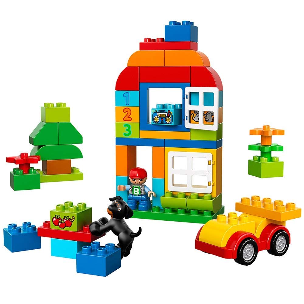 LEGO DUPLO All-in-One Fun Building Kit (65 Pieces) - Creative Construction Toy for Toddlers & Preschoolers with Large Bricks - Perfect for Early Learning, Imaginative Play & Family Bonding Time