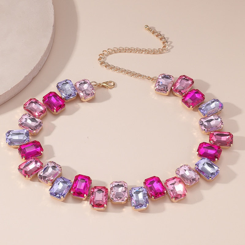 Elegant Women's Crystal Choker Necklace - Sparkling Rhinestone Collar Jewelry for Party, Wedding & Evening Wear