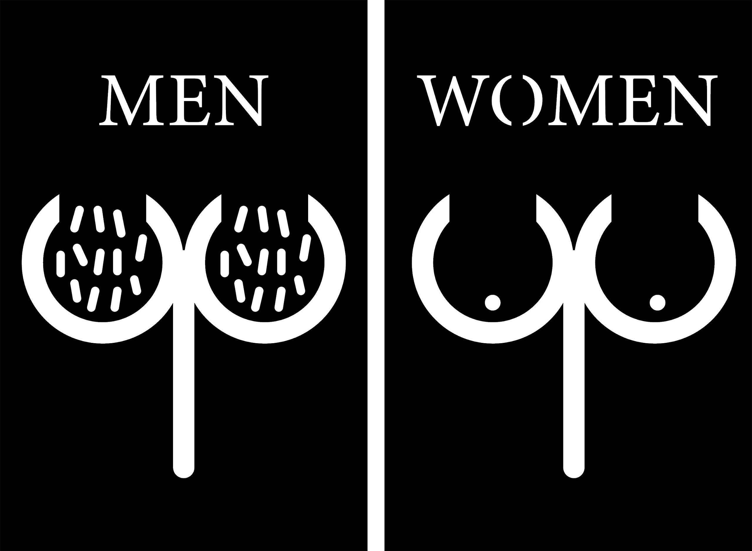 Restroom Sign - Men & Women Bathroom Sign with Breastfeeding Symbol - ADA Compliant for Public Restrooms, Offices & Commercial Spaces