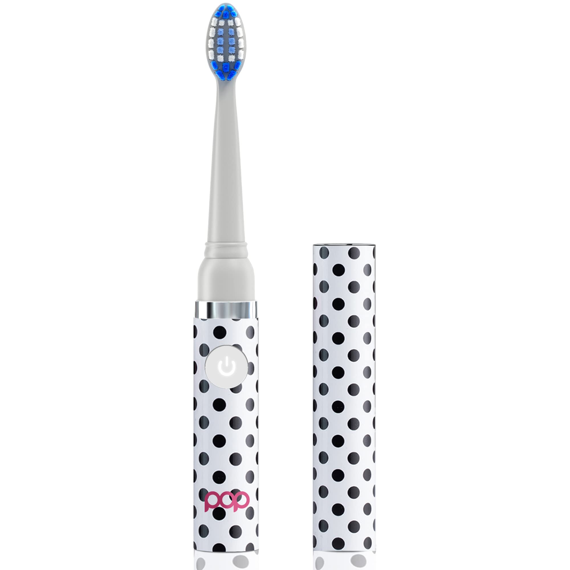 Pop Sonic Electric Toothbrush for Kids & Adults - Rechargeable Travel Toothbrush with 2 Speed Modes (15,000-30,000 RPM), Dupont Nylon Bristles, AAA Battery Included - Perfect for Home, Travel & Daily Oral Care