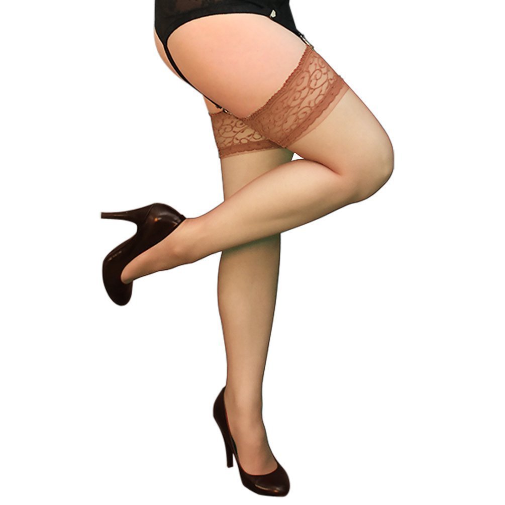 Berkshire Women's Plus Size Queen Silky Sheer Sexy Stockings 1361 - Perfect for Evening Wear, Date Nights & Special Occasions