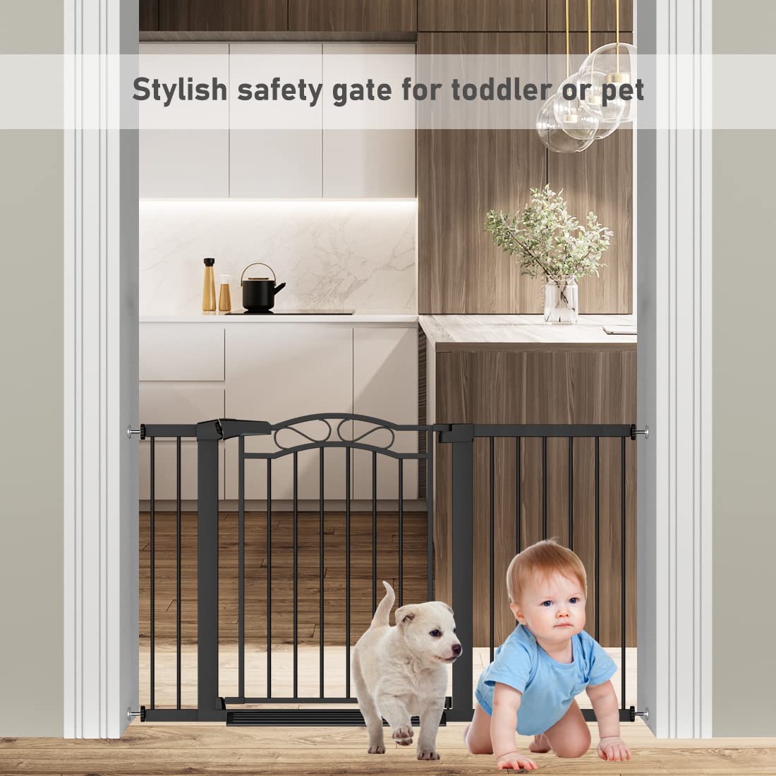 Extra Wide Baby Gate with Door - 81.89