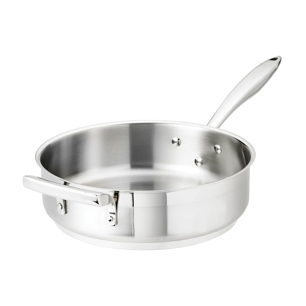 Theramolly 3 Quart Stainless Steel Saute Pan with Lid - Nonstick Cooking Pan for Searing, Frying & Sauteing - Perfect for Stovetop, Oven & Induction Cooktops