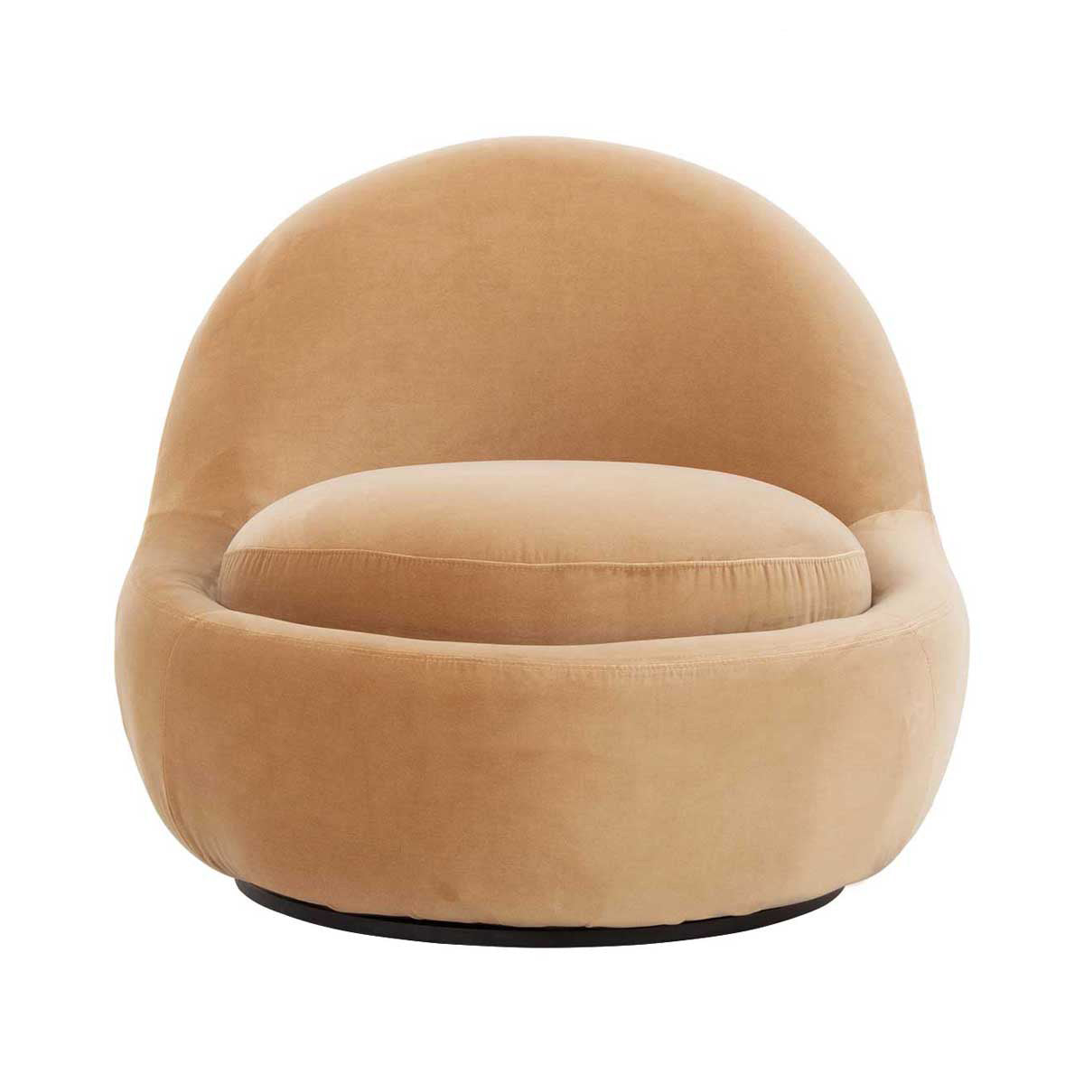 Babette Velvet Swivel Armchair - Modern Accent Chair with 360° Rotation for Living Room, Bedroom & Office - Soft Upholstered Lounge Chair for Home Decor