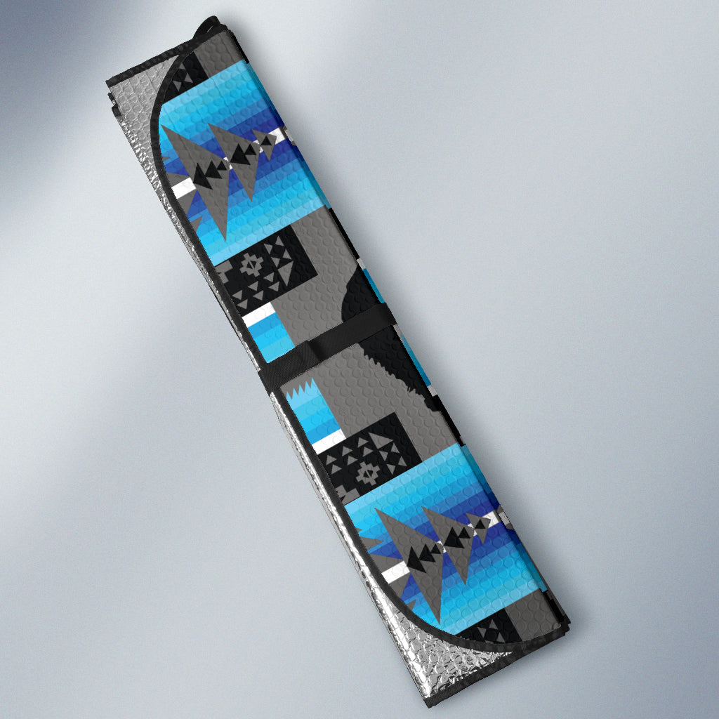 Blue Bear Midnight Lake Car Sun Shade for UV Protection & Heat Reduction - Perfect for Summer Travel & Outdoor Parking