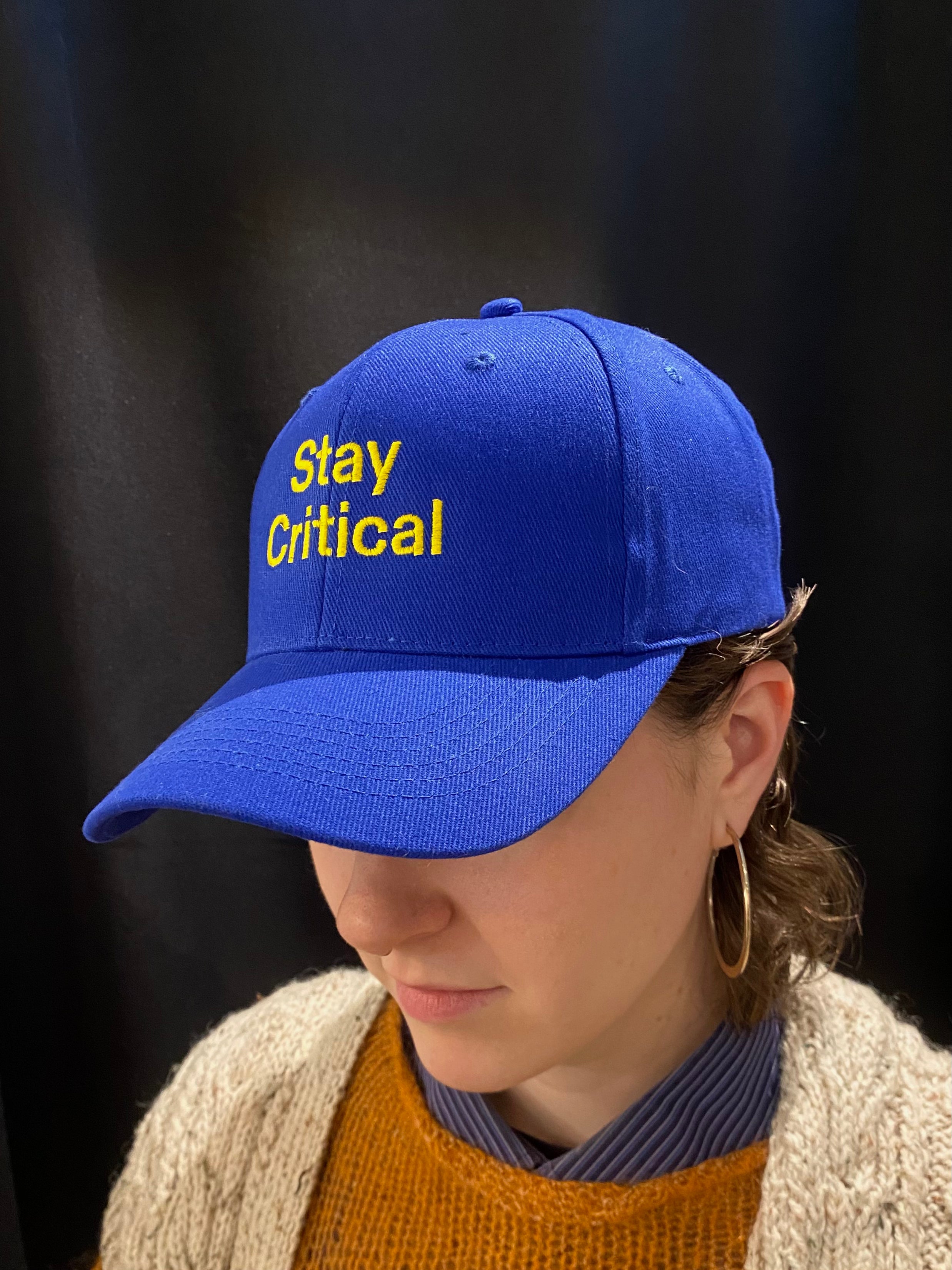 Stay Critical Cap - Trendy Adjustable Baseball Hat for Men & Women - Perfect for Outdoor Sports, Travel & Casual Wear