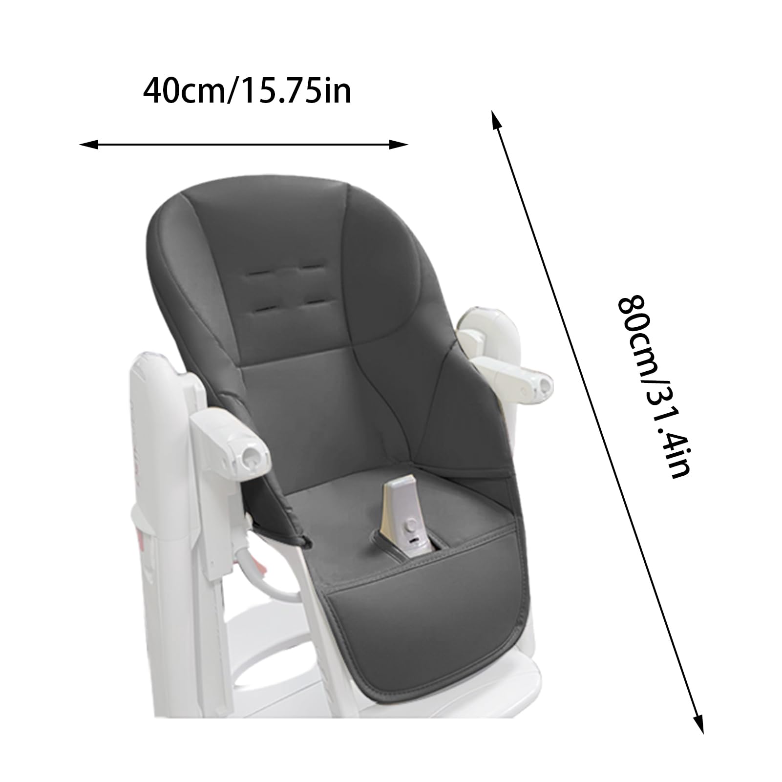 Premium PU Leather Baby High Chair Cushion Cover - Soft Replacement Pad for Peg Perego Tatamia High Chair | Waterproof & Easy Clean Dining Seat Protector for Infants & Toddlers | Perfect for Home, Restaurant & Daycare Use