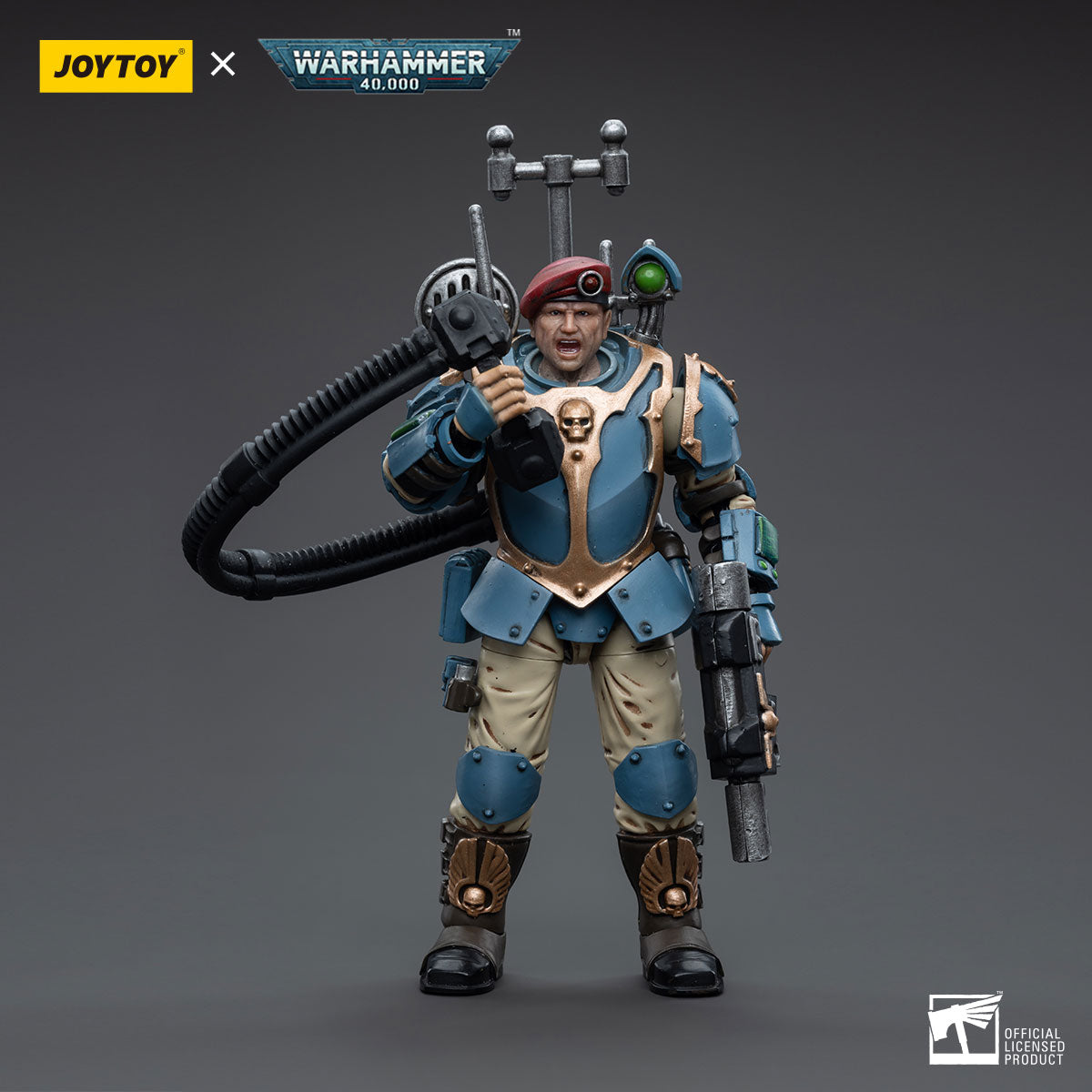 1/18 JOYTOY 3.75-inch Astra Militarum Tempestus Scions Command Squad Action Figure - 55th Kappic Eagles Set (5pcs) - Perfect for Warhammer 40K Collectors, Tabletop Gaming & Display