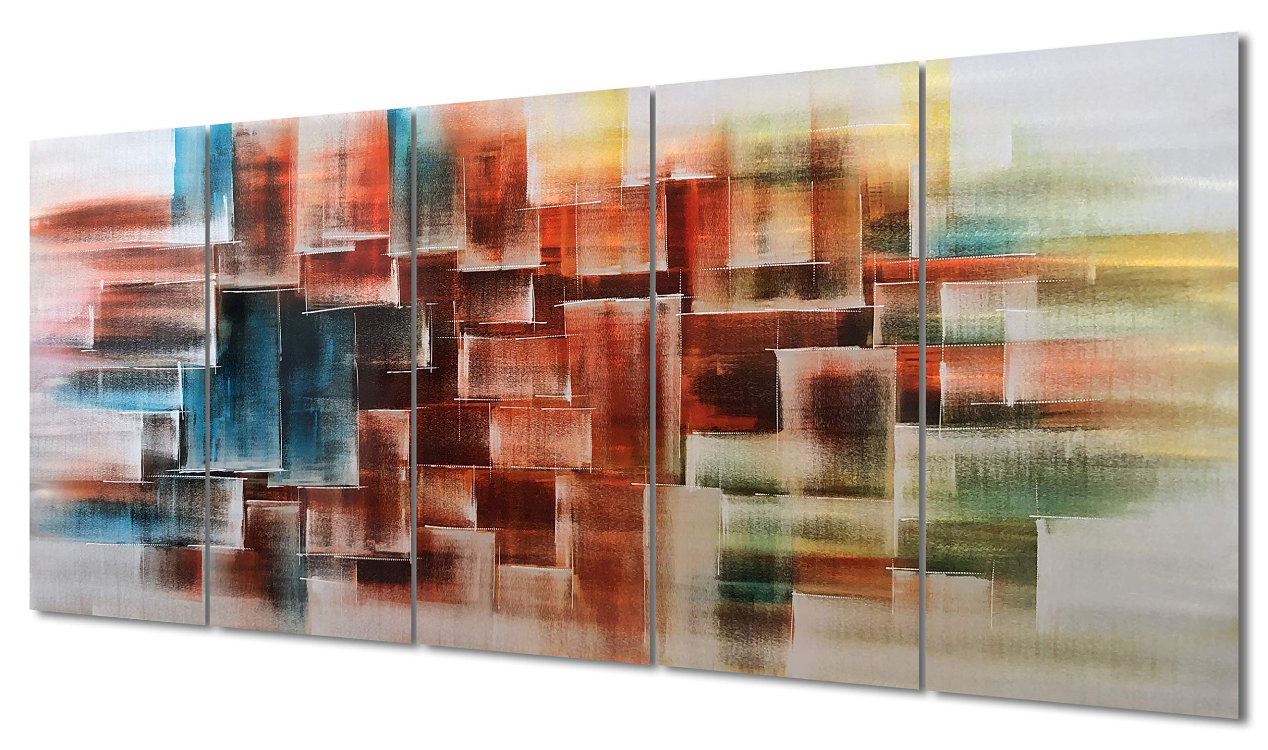 Abstract Metal Wall Art - Handcrafted Aluminum Modern Wall Decor for Living Room, Bedroom & Kitchen - Large Contemporary Artwork for Home & Office Decor