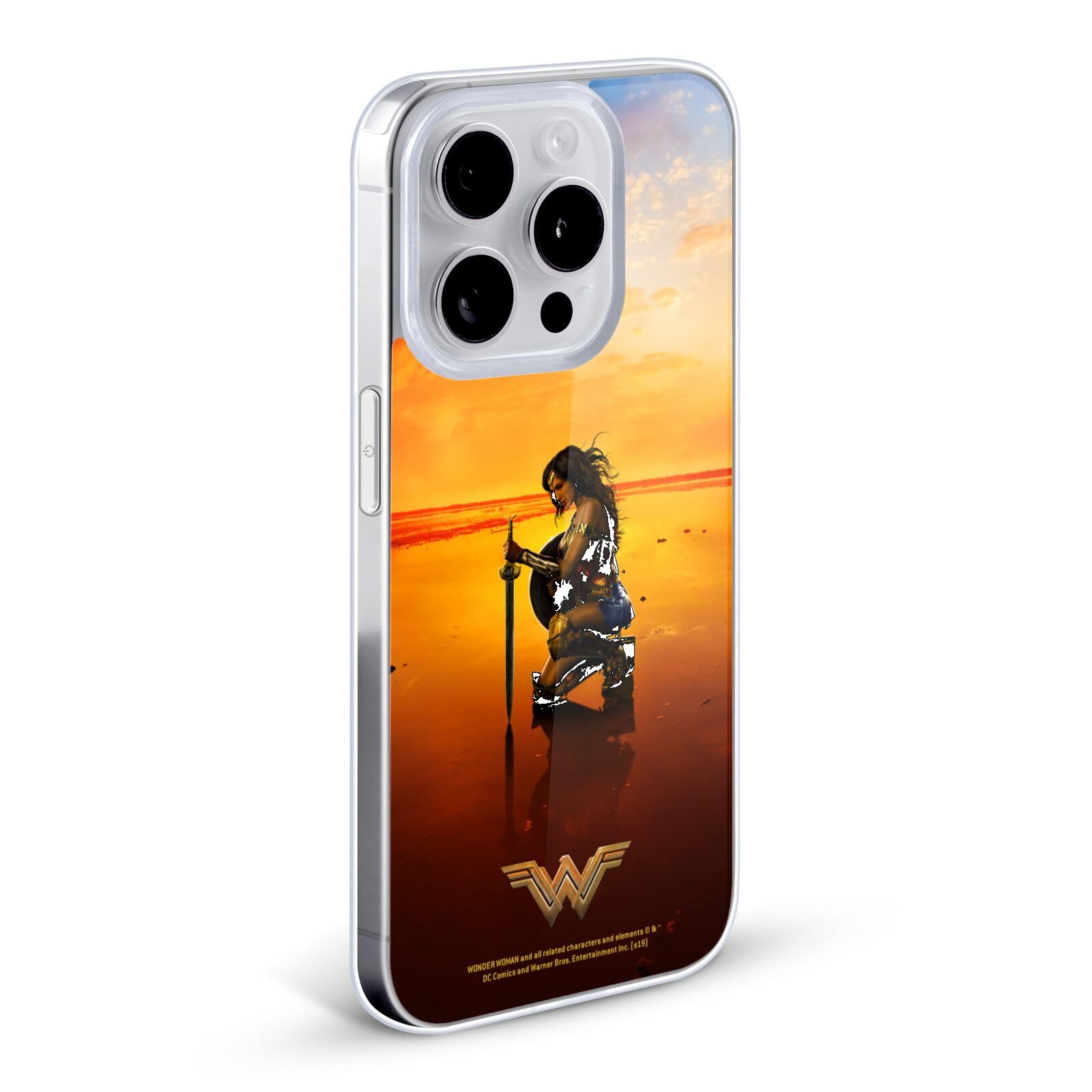 Officially Licensed Wonder Woman Movie Sword & Shield iPhone 7 Plus/8 Plus Case - Soft Gel Protective Cover for Apple iPhone 7 Plus & iPhone 8 Plus - Perfect for Superhero Fans & Movie Collectors