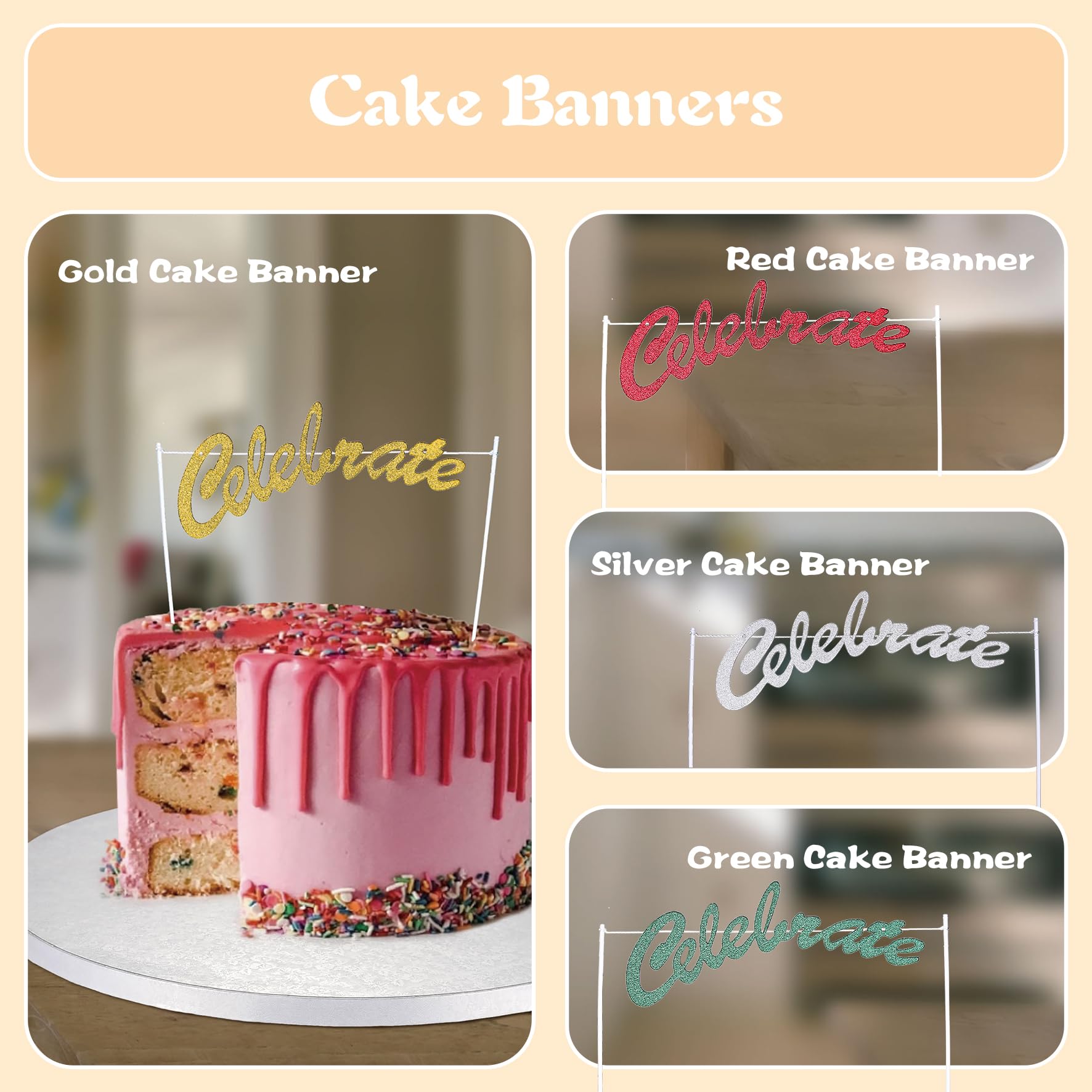 10 Inch Round White Cake Drums (6-Pack) - 1/2 Inch Thick Sturdy & Greaseproof Cake Boards with Banner Topper for Birthday, Wedding & Multi-Tiered Cakes | Perfect for Professional Baking, Party Decorations & Dessert Displays by GoldenBakeryFamily